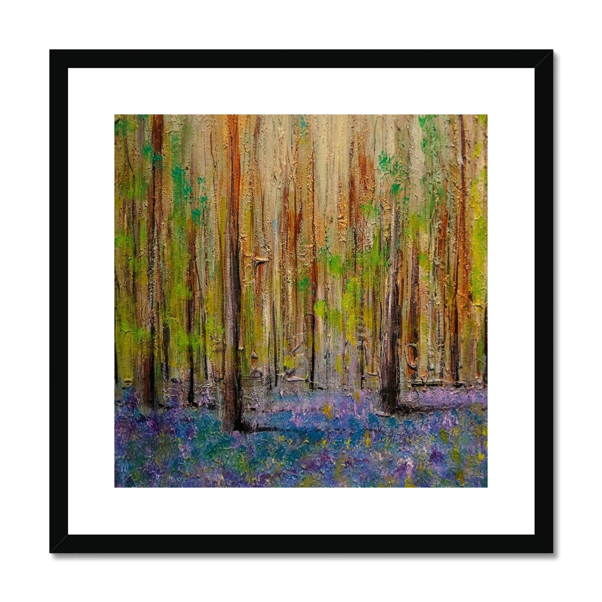 Scottish Paintings - ' Highland Bluebells ' Framed & Mounted Print
