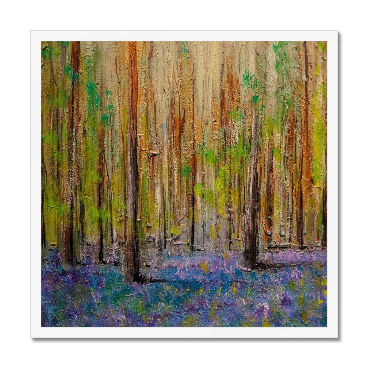 Scottish Paintings - ' Highland Bluebells ' Framed Print