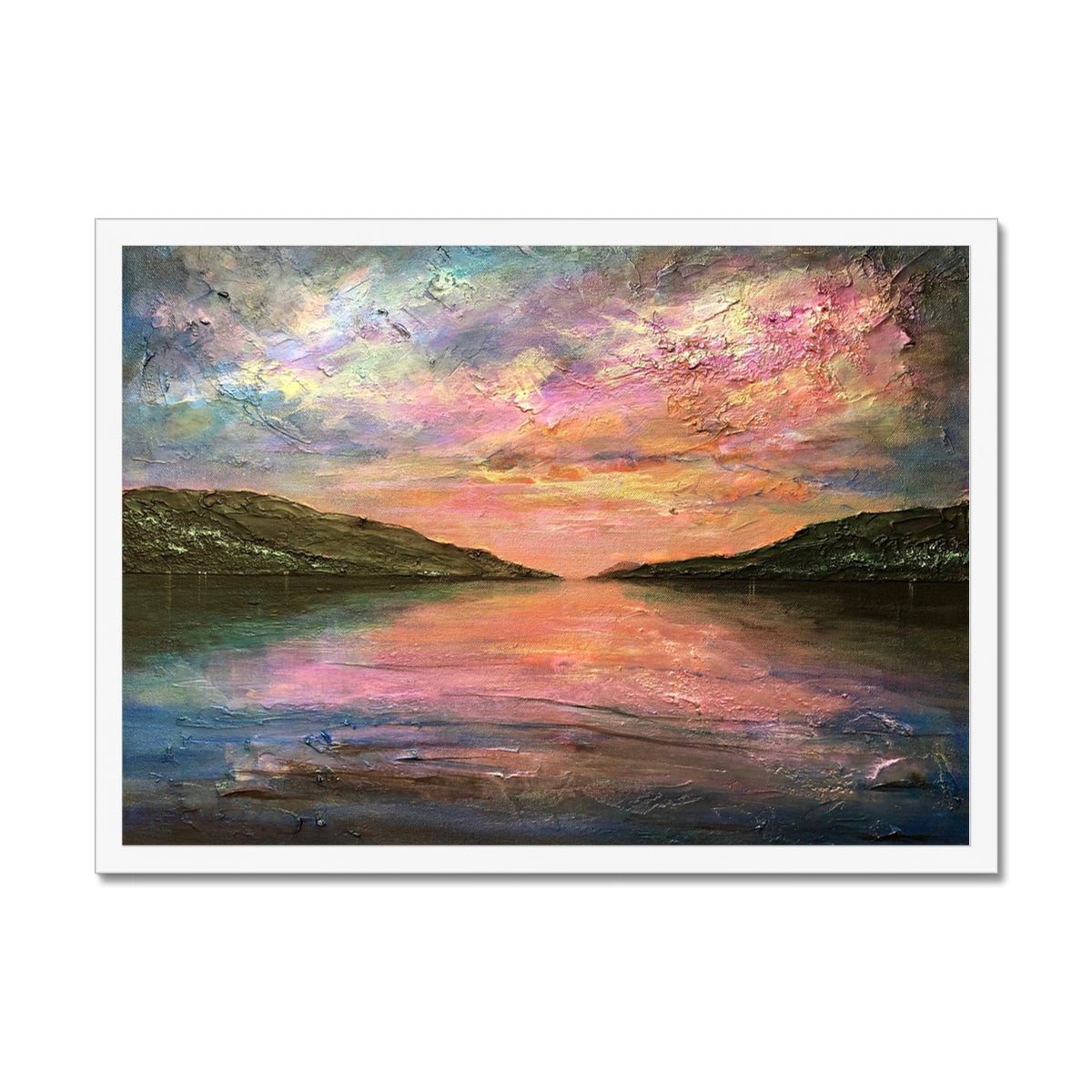 Scottish Paintings - ' Loch Ness Dawn ' Framed Print