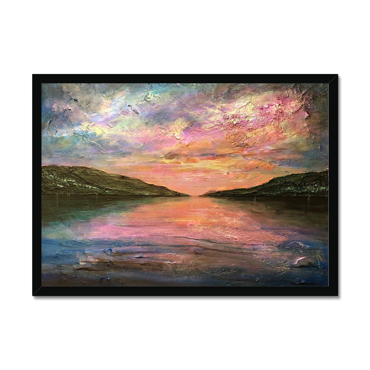Scottish Paintings - ' Loch Ness Dawn ' Framed Print