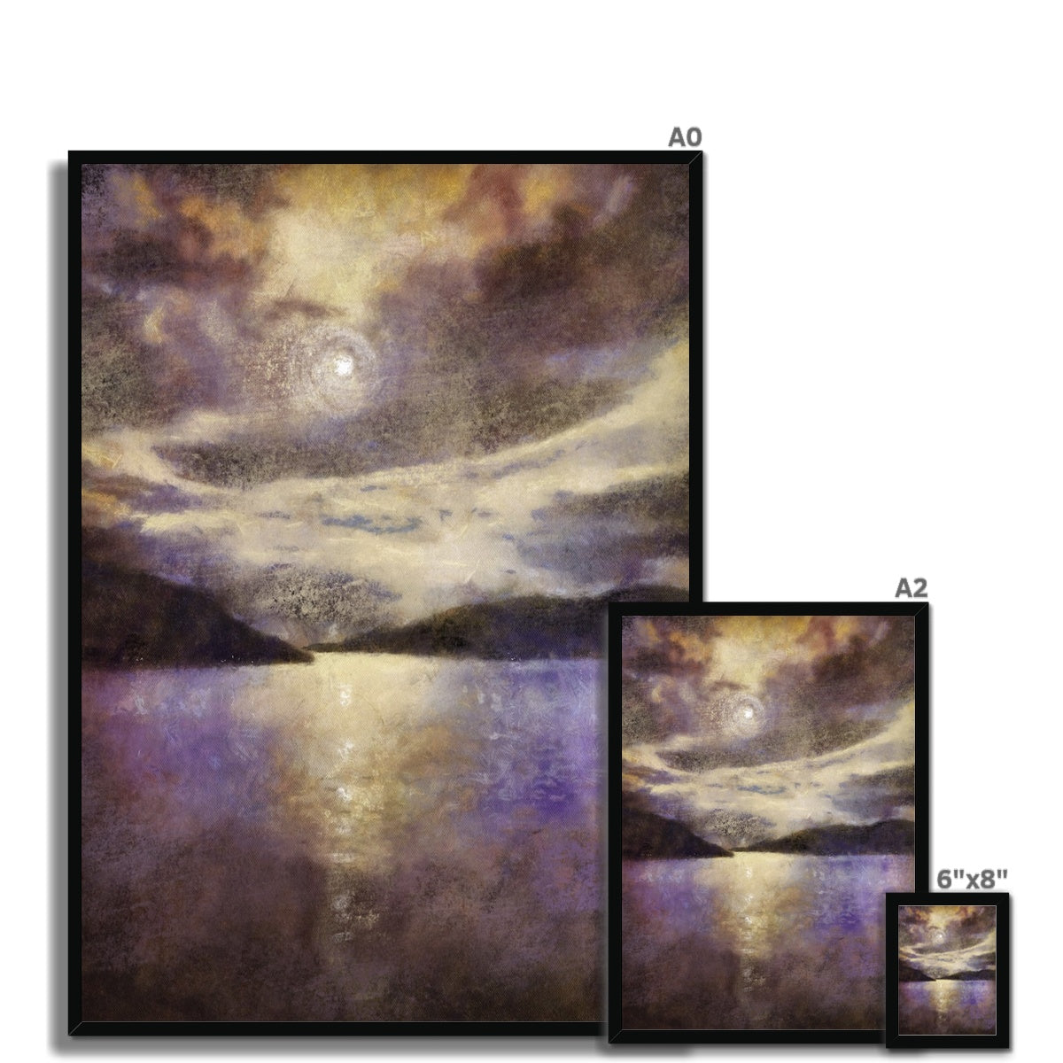 Scottish Paintings - ' Moonlight Meets Lewis & Harris ' Framed Print