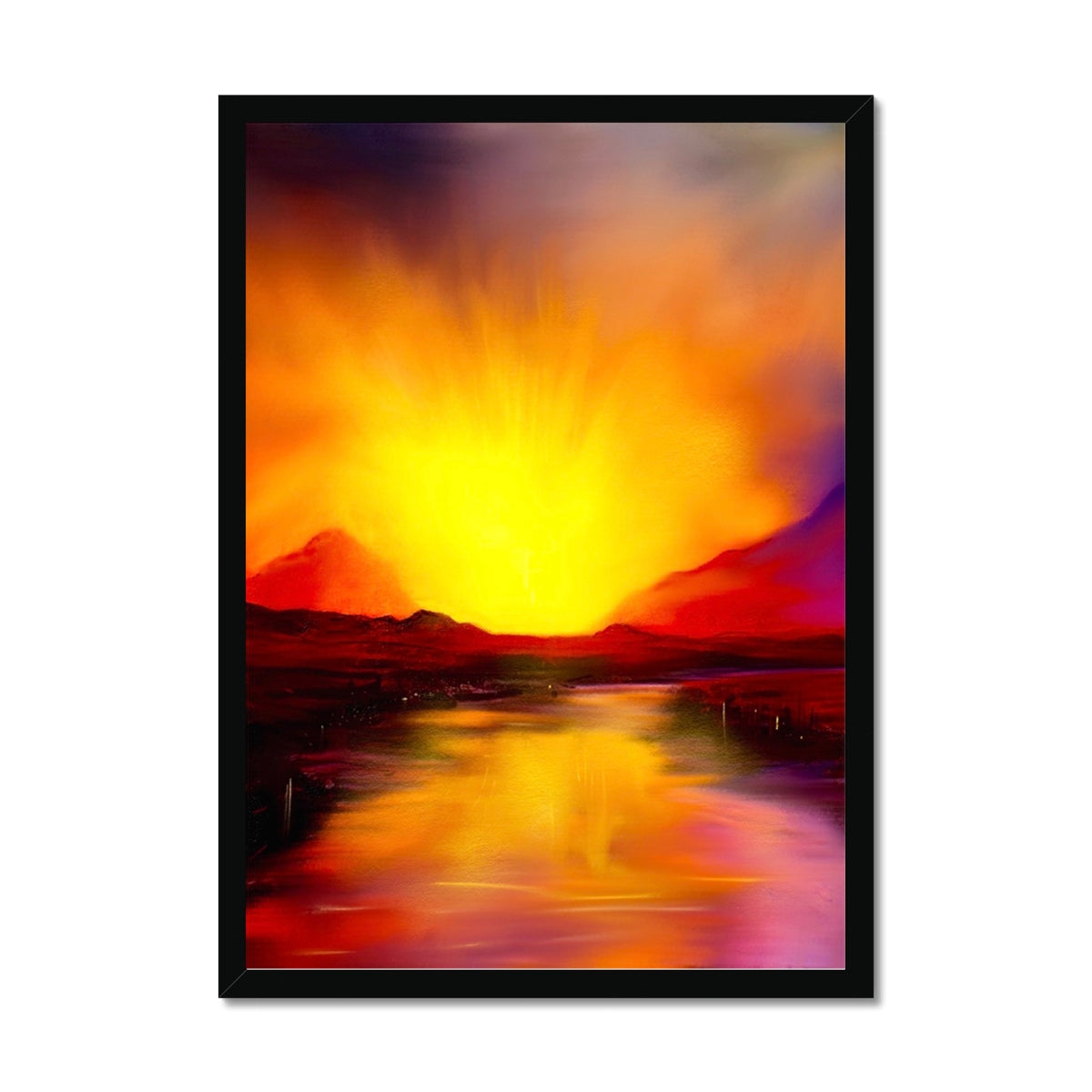 Scottish Paintings - ' Skye Sunset ' Framed Print