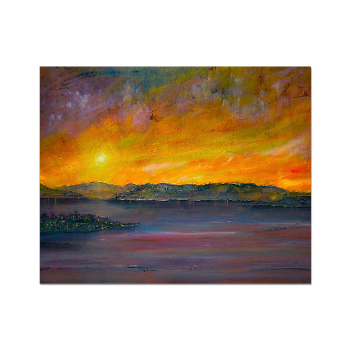 Scottish Paintings - ' Sunset Over Gourock ' Artist Proof Collector Print
