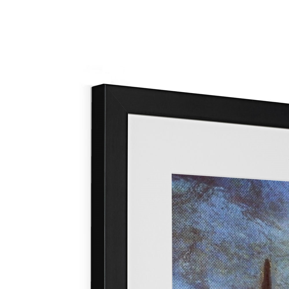Scottish Paintings - ' The Moonlit Stag ' Framed & Mounted Print.