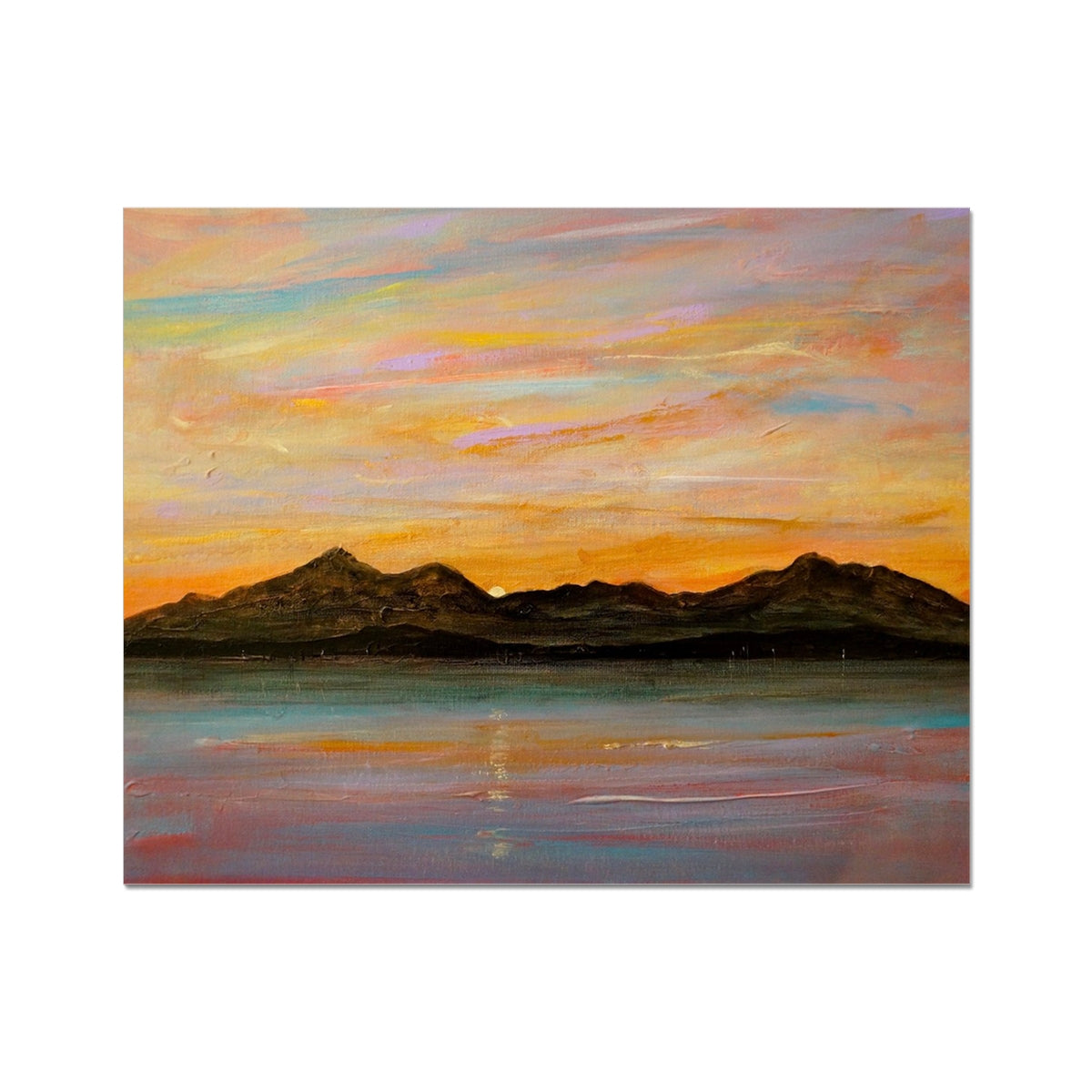 Scottish Paintings - ' The Sleeping Warrior Arran ' Artist Proof Collector Print