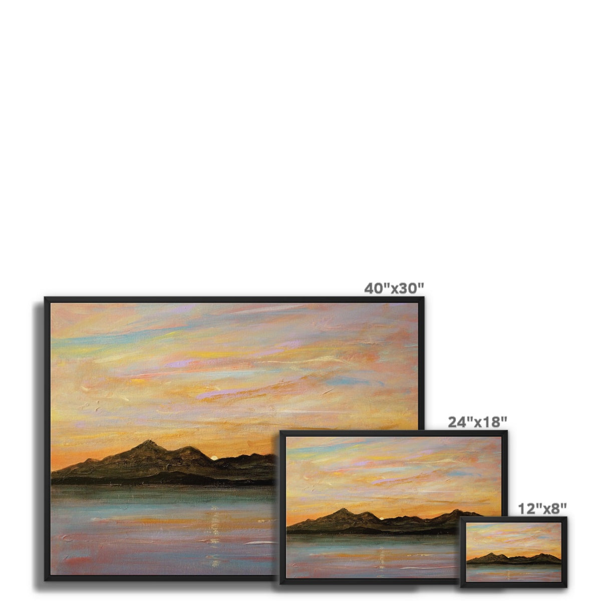Scottish Paintings - ' The Sleeping Warrior Arran ' Framed Canvas