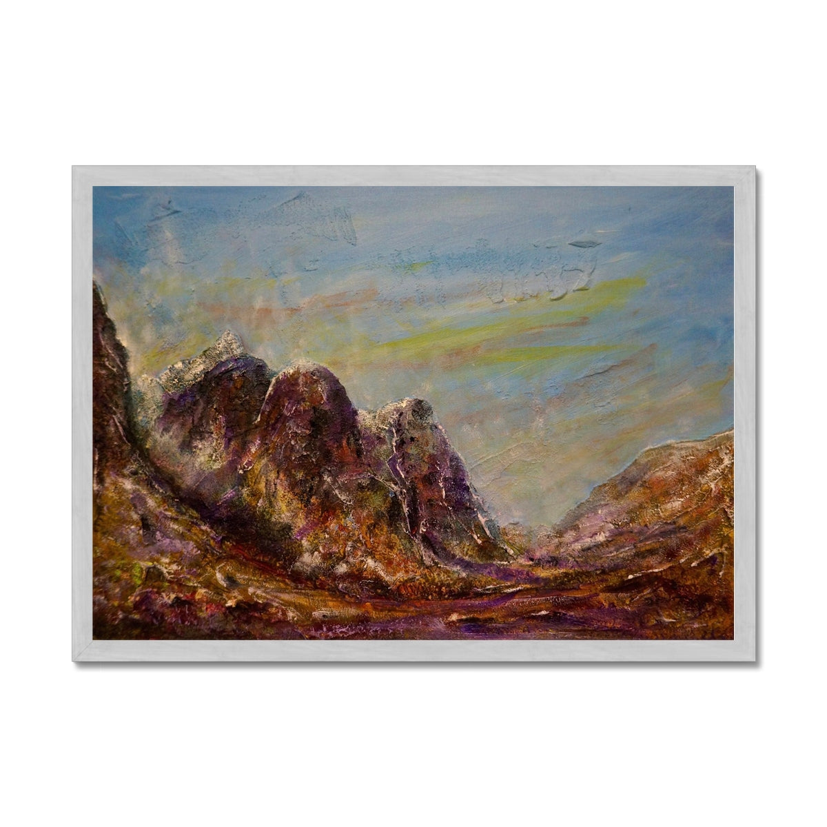 Scottish Paintings - ' Three Sisters Of Glencoe ' Antique Framed Print
