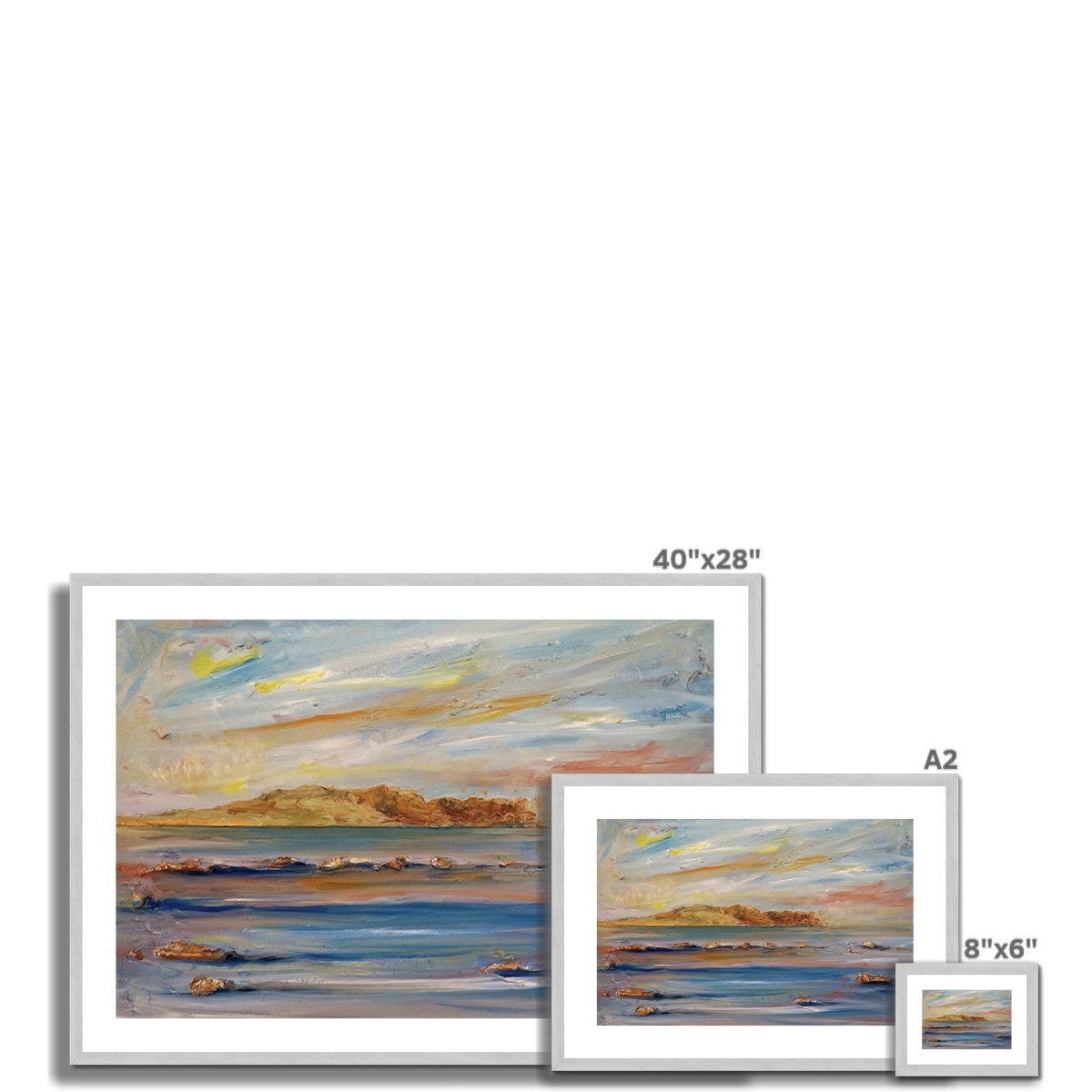 Scottish Paintings - ' Tiree Dawn ' Antique Framed & Mounted Print