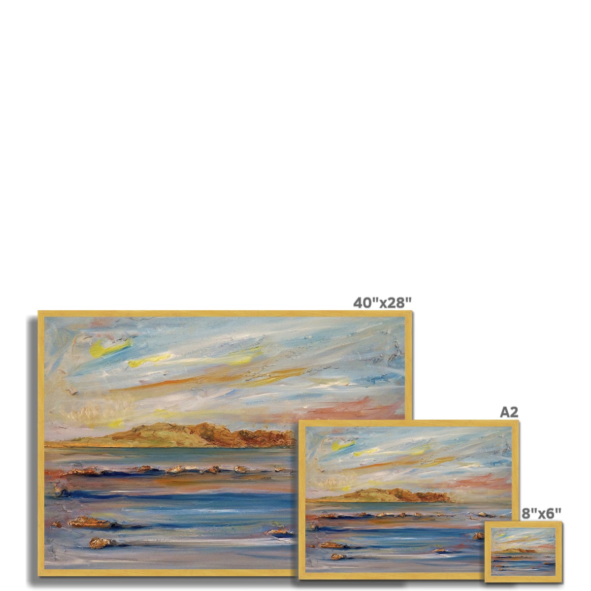 Scottish Paintings - ' Tiree Dawn ' Antique Framed Print