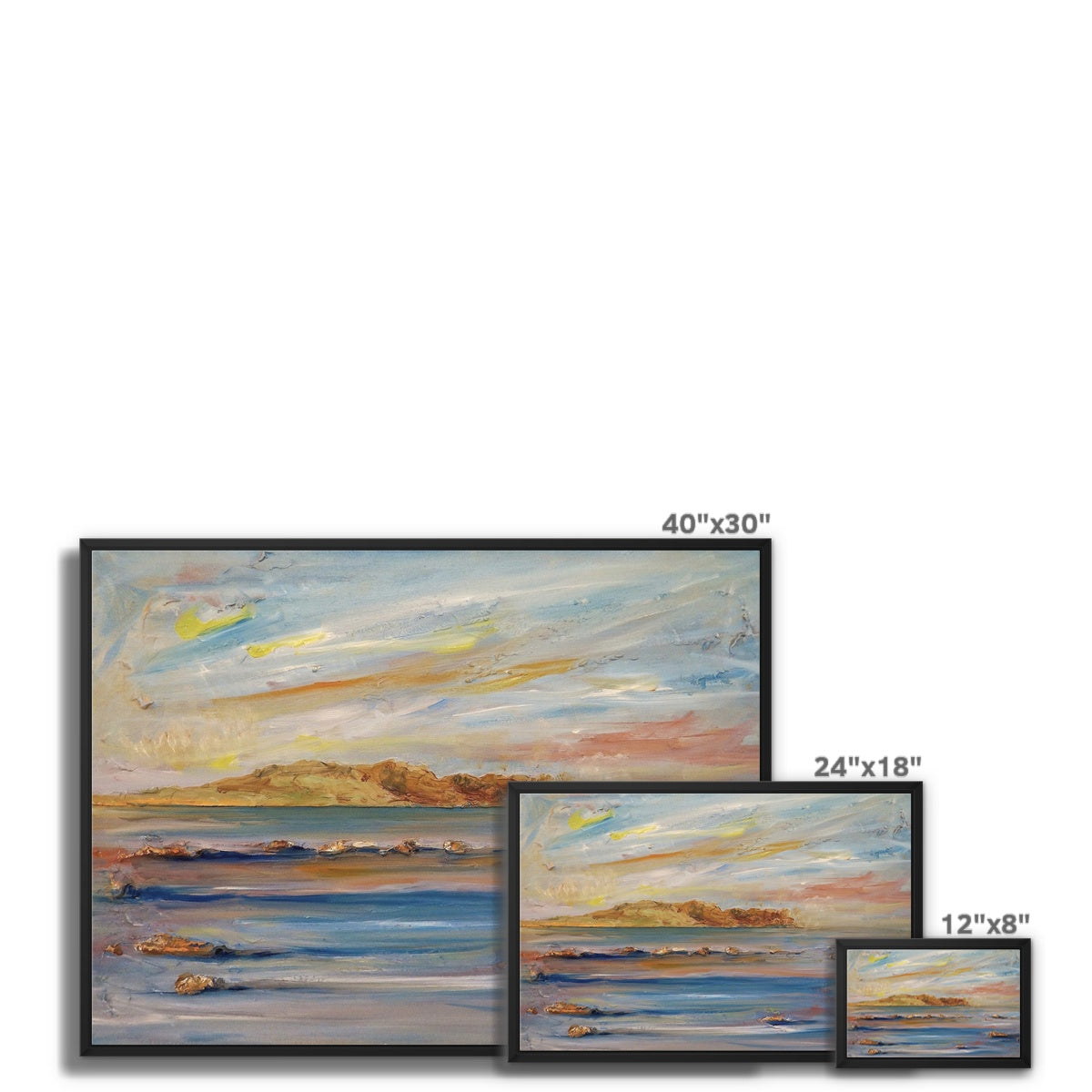 Scottish Paintings - ' Tiree Dawn ' Framed Canvas