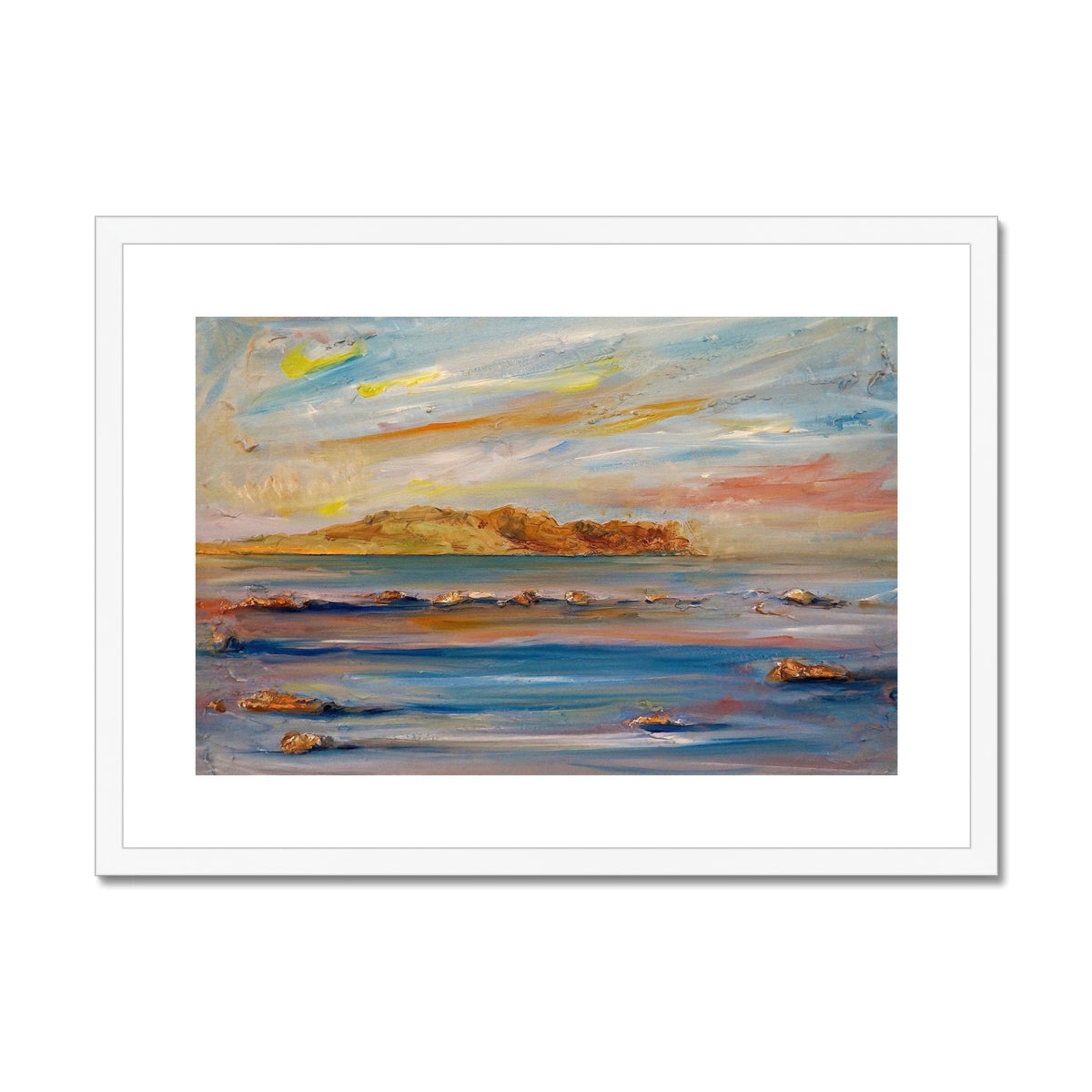 Scottish Paintings - ' Tiree Dawn ' Framed & Mounted Print