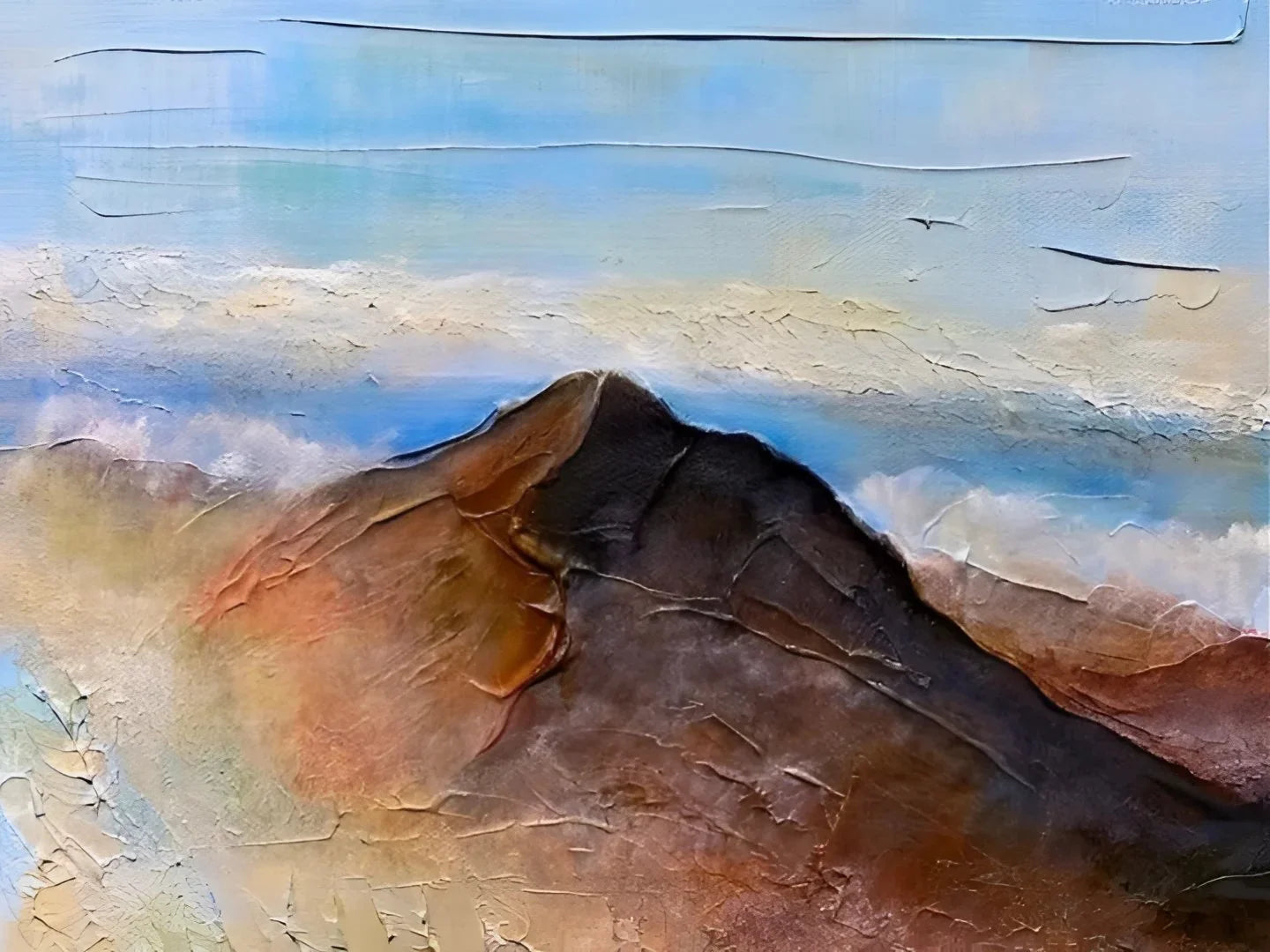 Sgorr Dhonuill - Glencoe Art Gallery Scotland Worldwide Shipping Textured Oil Painting Kevin Hunter Portfolio Giclee Prints | Scottish