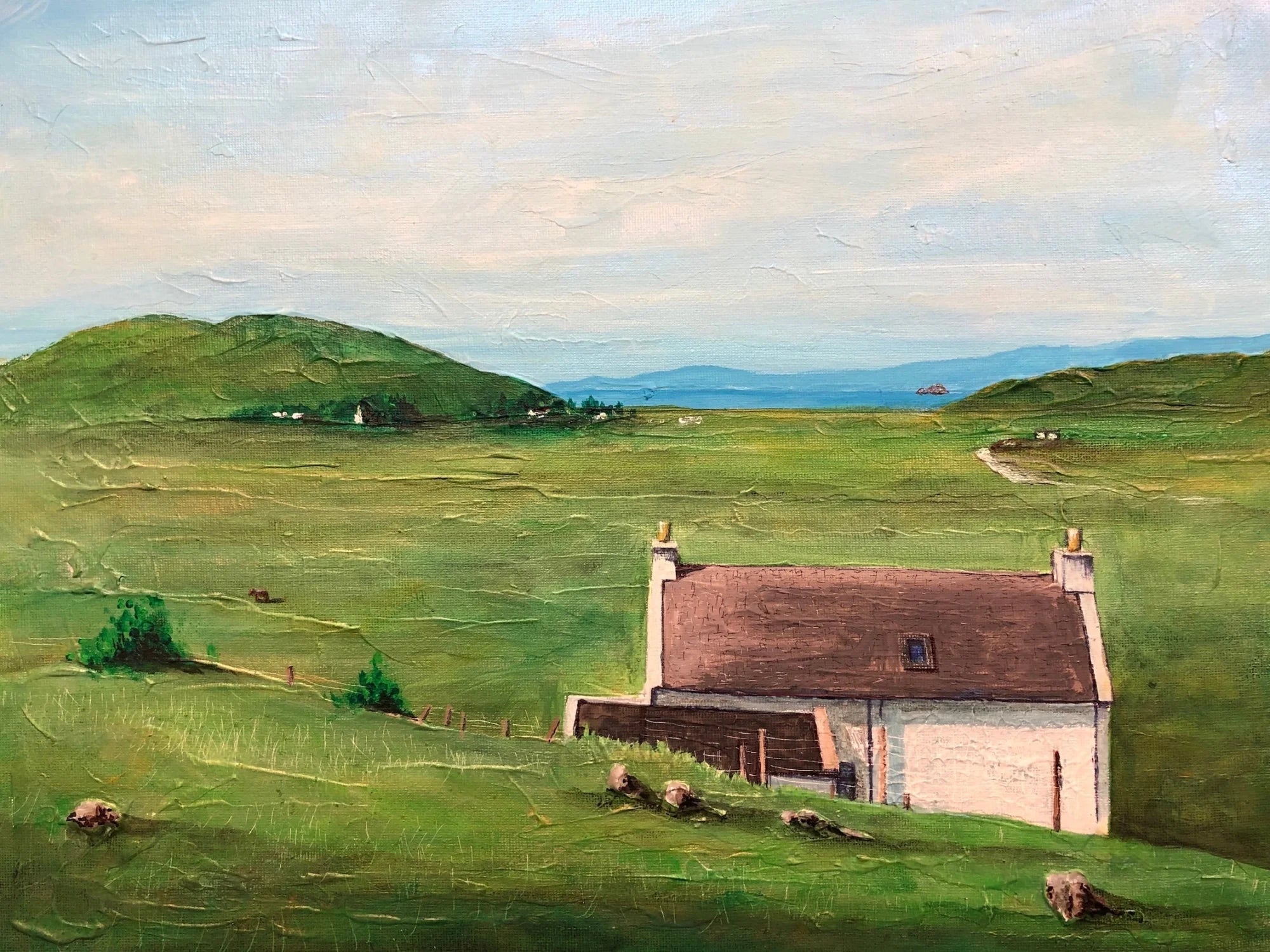 A Skye Cottage - Art Gallery Scotland Worldwide Shipping Rural Cottage Green Kevin Hunter Portfolio Giclee Prints
