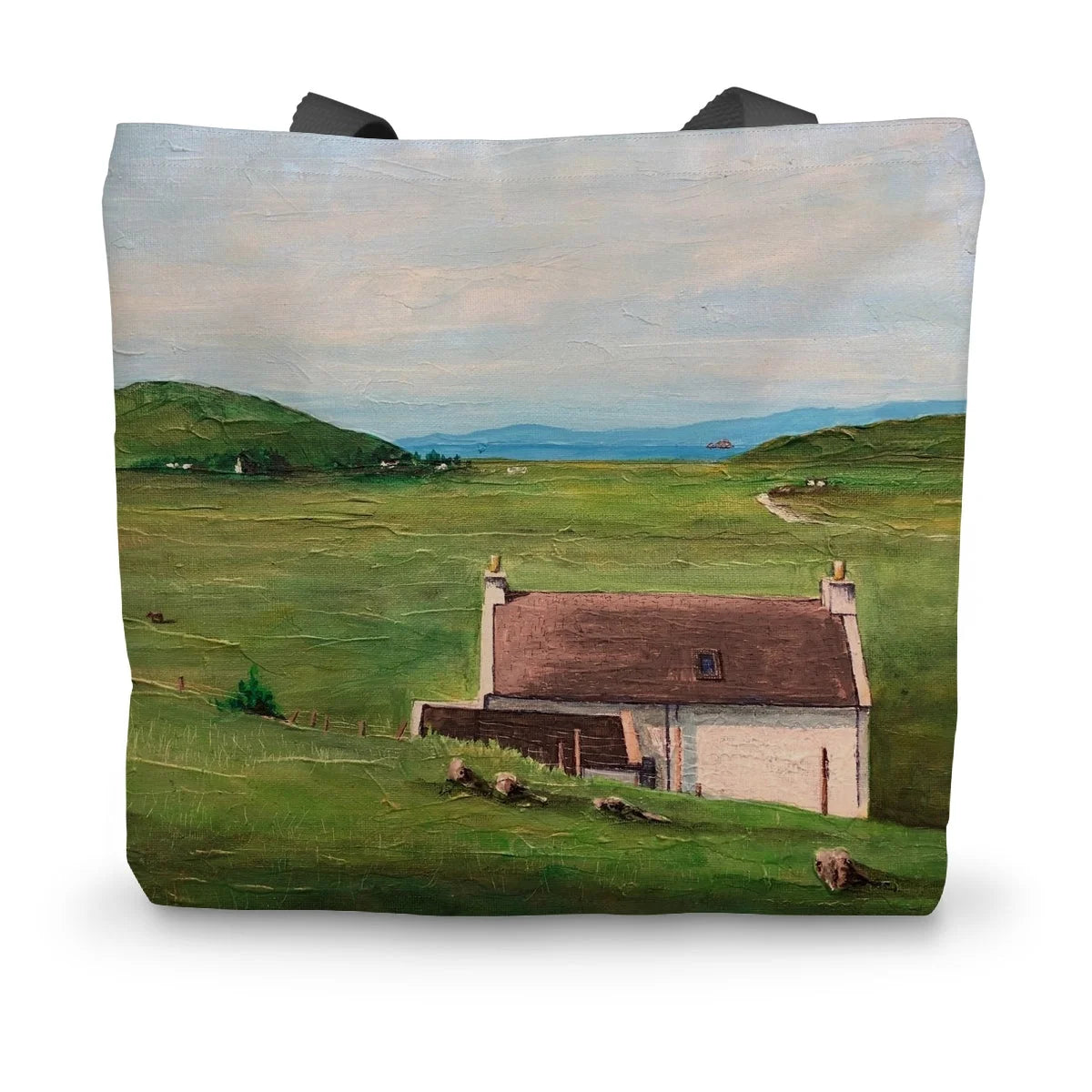 A Skye Cottage Canvas Tote Bag - Art Gallery Scotland Worldwide Shipping Scottish Landscape Paintings and Prints