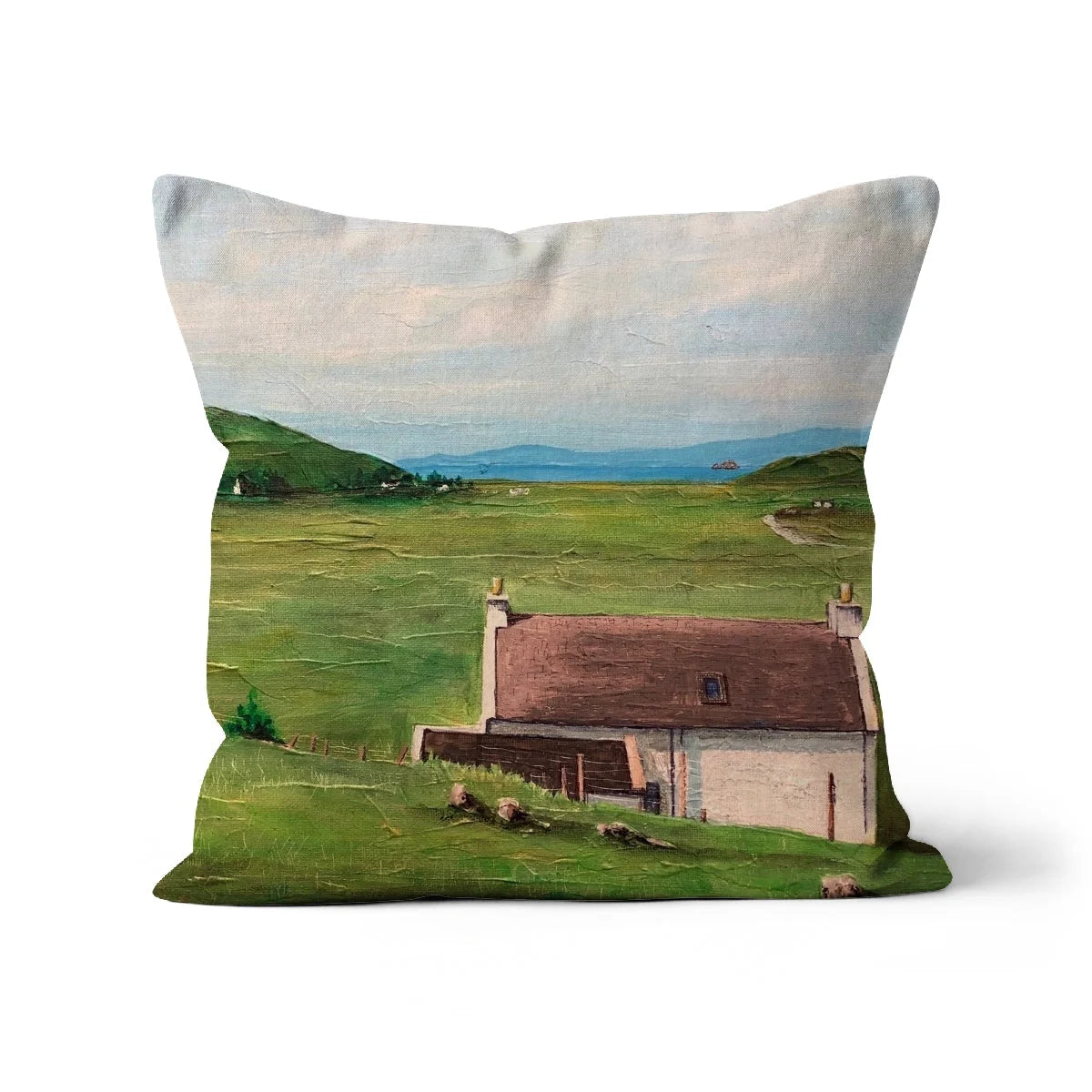 A Skye Cottage Cushion - Art Gallery Scotland Worldwide Shipping Scottish Landscape Paintings and Prints