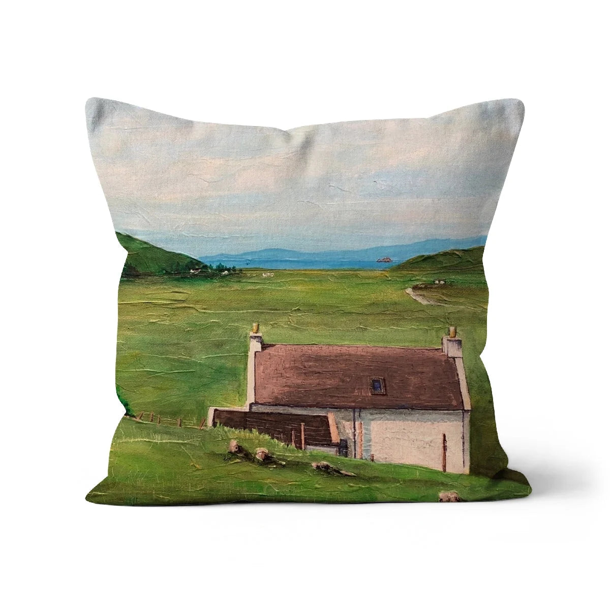 A Skye Cottage Cushion - Art Gallery Scotland Worldwide Shipping Scottish Landscape Paintings and Prints