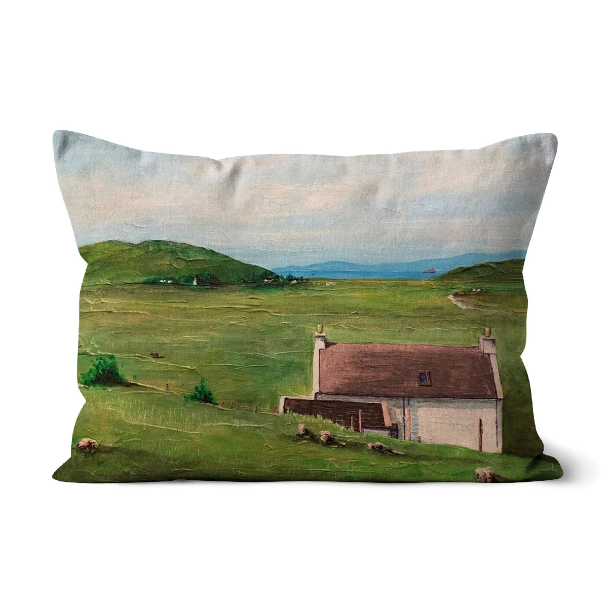 A Skye Cottage Cushion - Art Gallery Scotland Worldwide Shipping Scottish Landscape Paintings and Prints