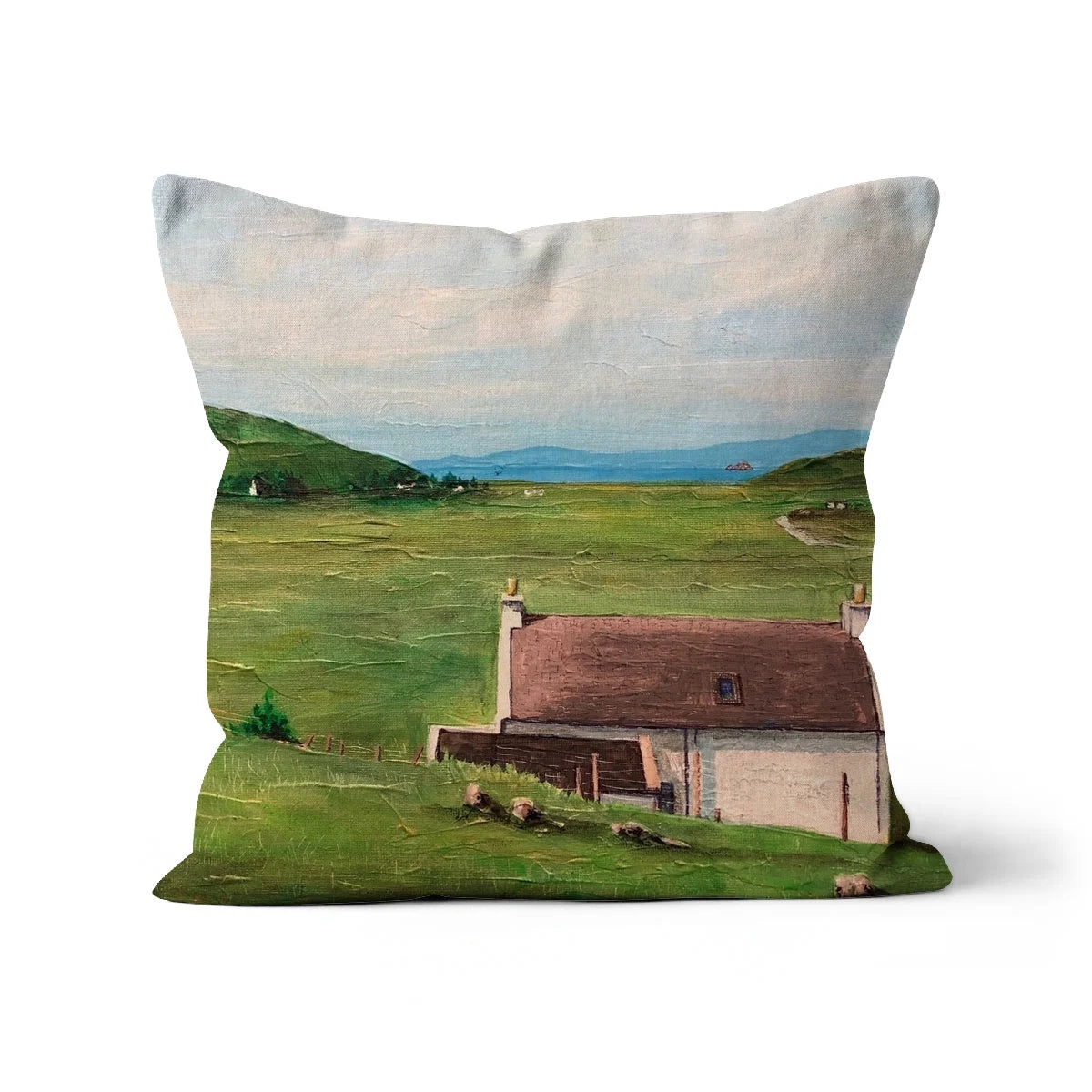A Skye Cottage Cushion - Art Gallery Scotland Worldwide Shipping Scottish Landscape Paintings and Prints