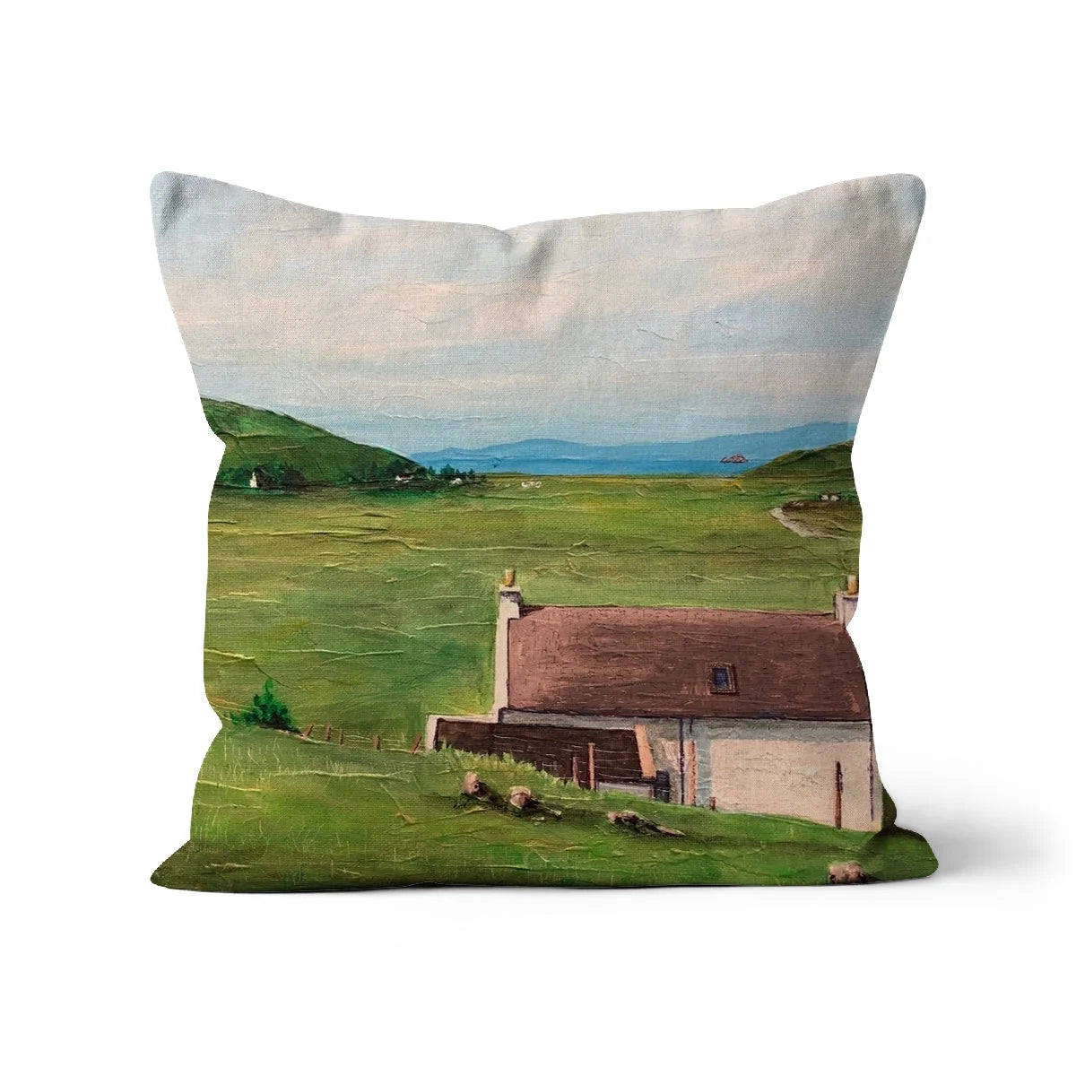 A Skye Cottage Cushion - Art Gallery Scotland Worldwide Shipping Scottish Landscape Paintings and Prints