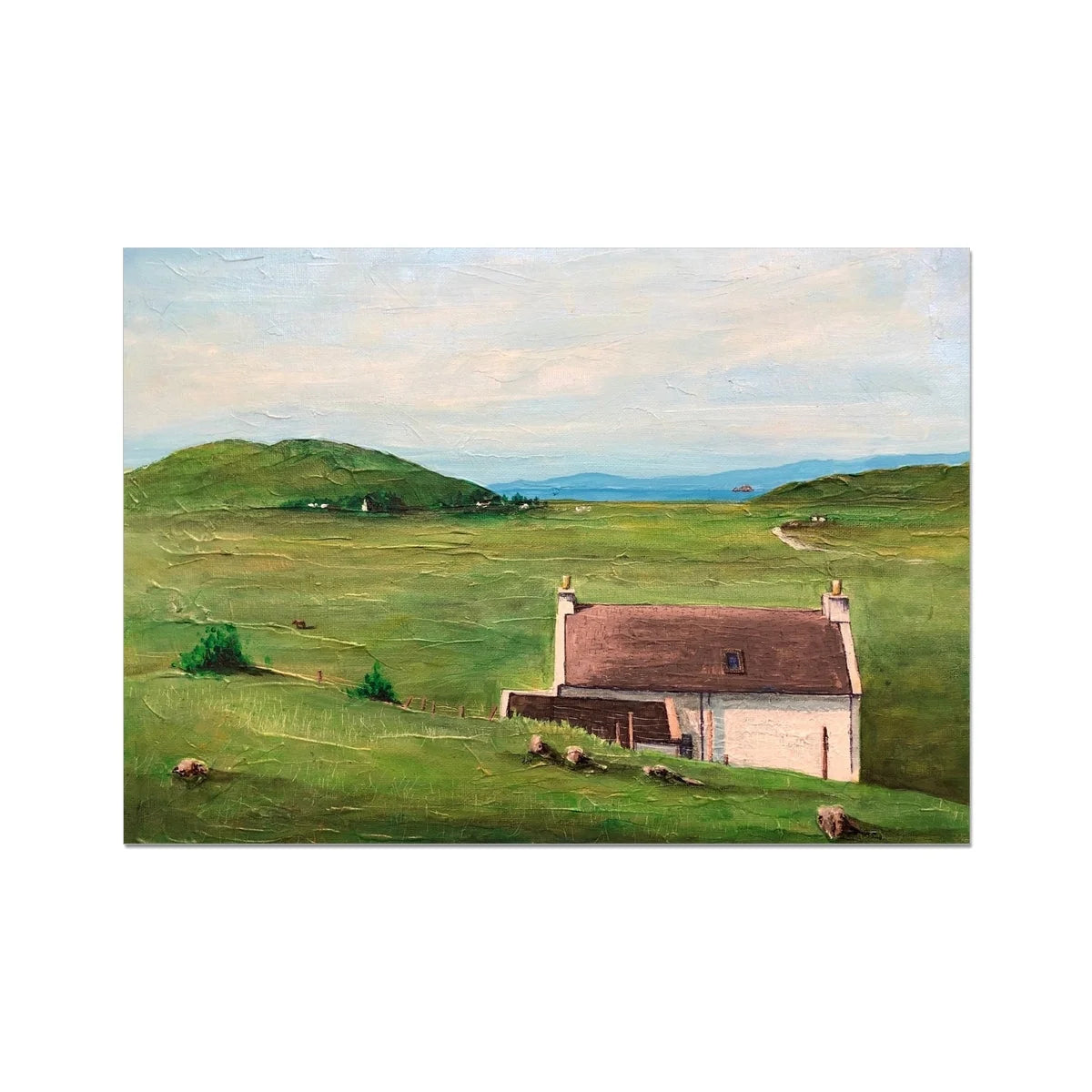 A Skye Cottage Fine Art Print - Gallery Scotland Worldwide Shipping Scottish Landscape Paintings and Prints by Artist Hunter