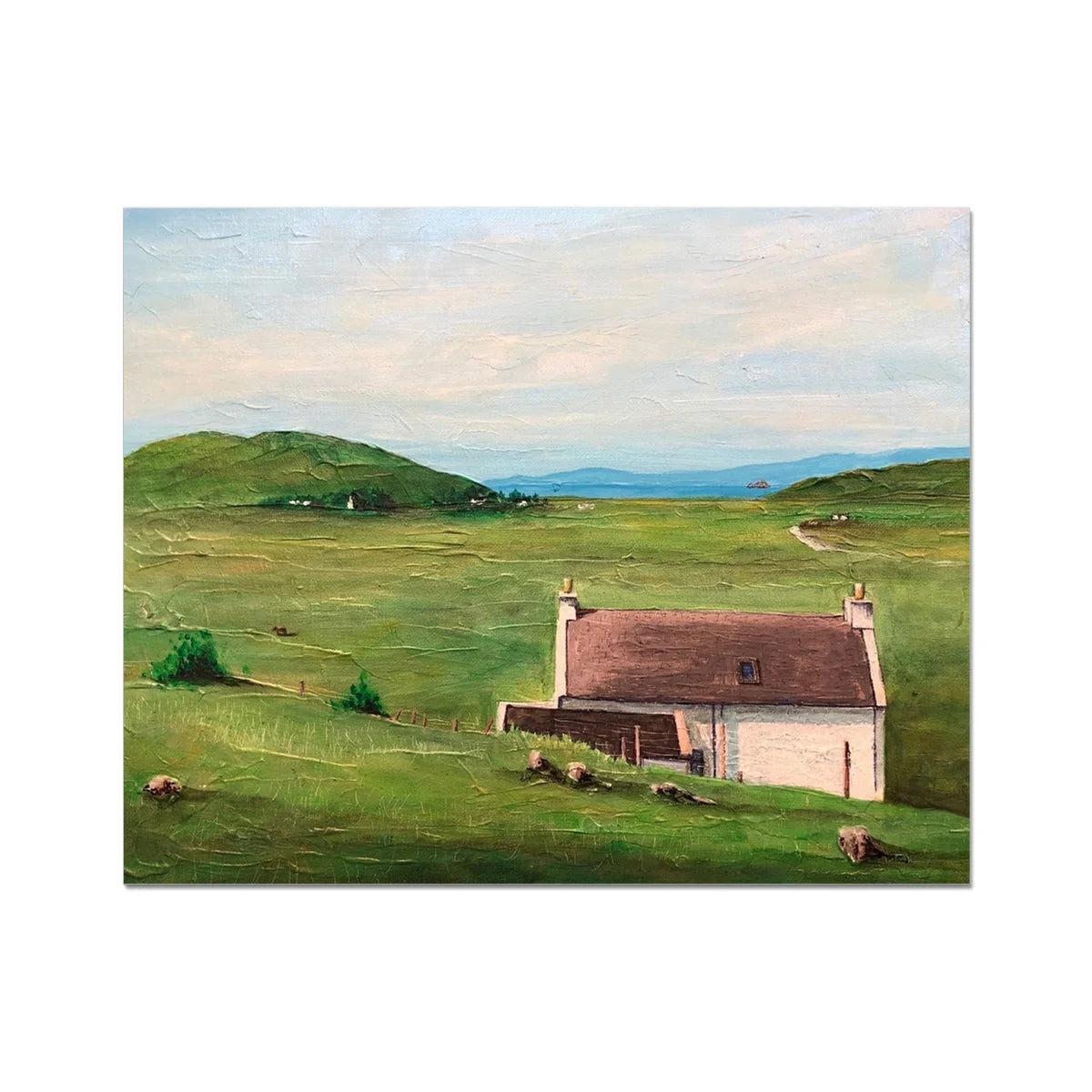 A Skye Cottage Artist Proof Collector Print - Art Gallery Scotland Worldwide Shipping Scottish Landscape Paintings and Prints by Hunter