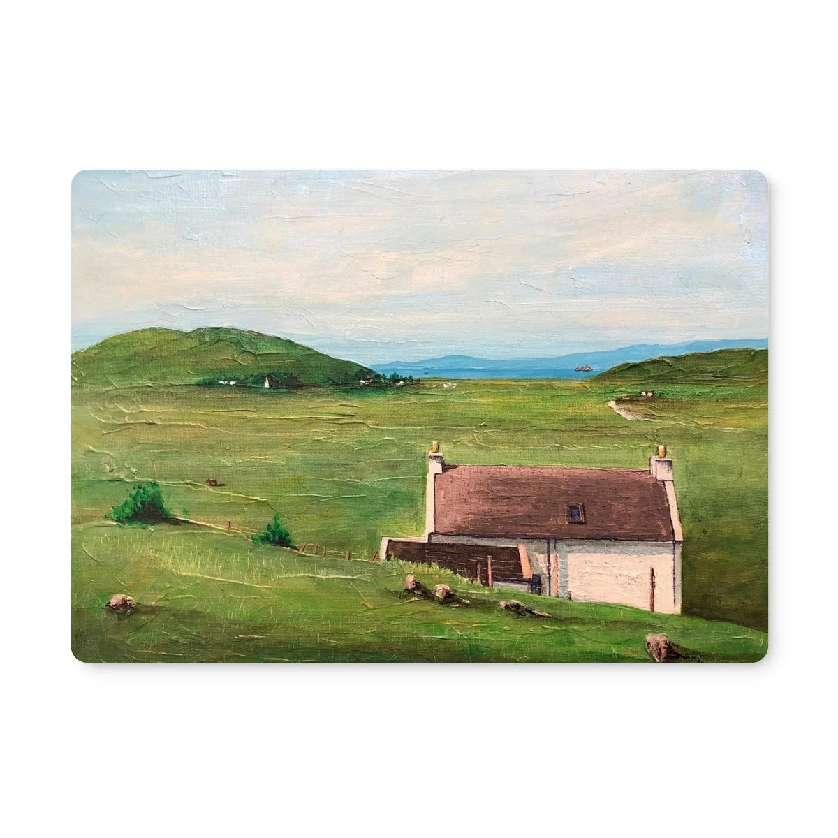 A Skye Cottage Placemat - Art Gallery Scotland Worldwide Shipping Scottish Landscape Paintings and Prints