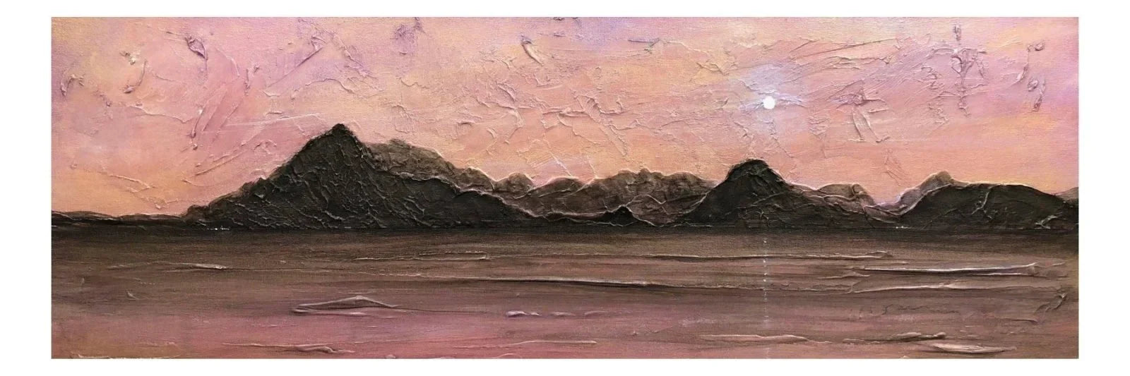 Skye Moonset Panoramic Prints Temp - Commission Scottish Artist Art Gallery Scotland