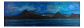 Skye Prussian Twilight | Panoramic Painting & Art Prints | Skye Art Gallery | Paintings, Prints, Homeware and Art Gifts From Scotland By Scottish Artist Kevin Hunter