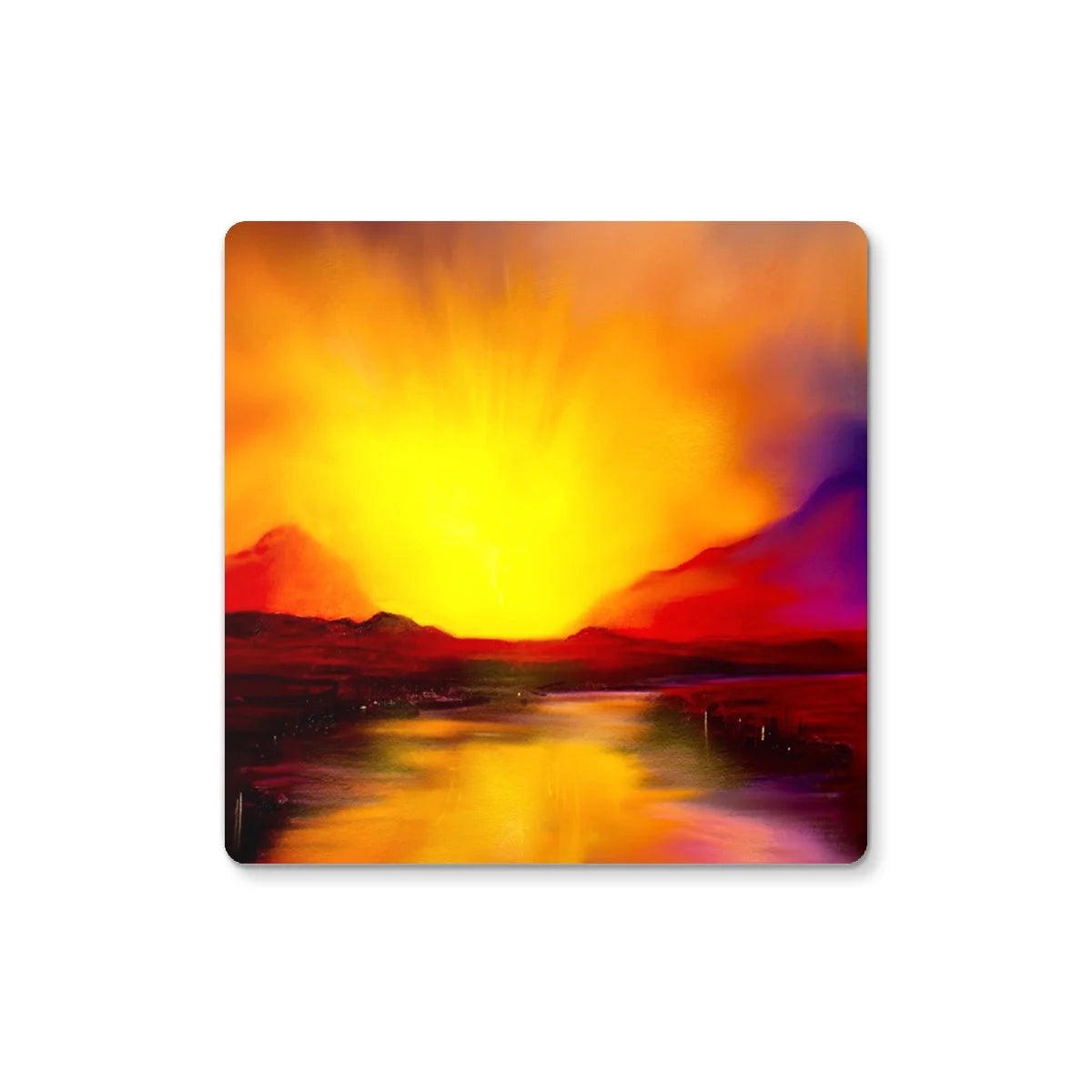 Skye Sunset Coaster - Art Gallery Scotland Worldwide Shipping Scottish Landscape Paintings and Prints