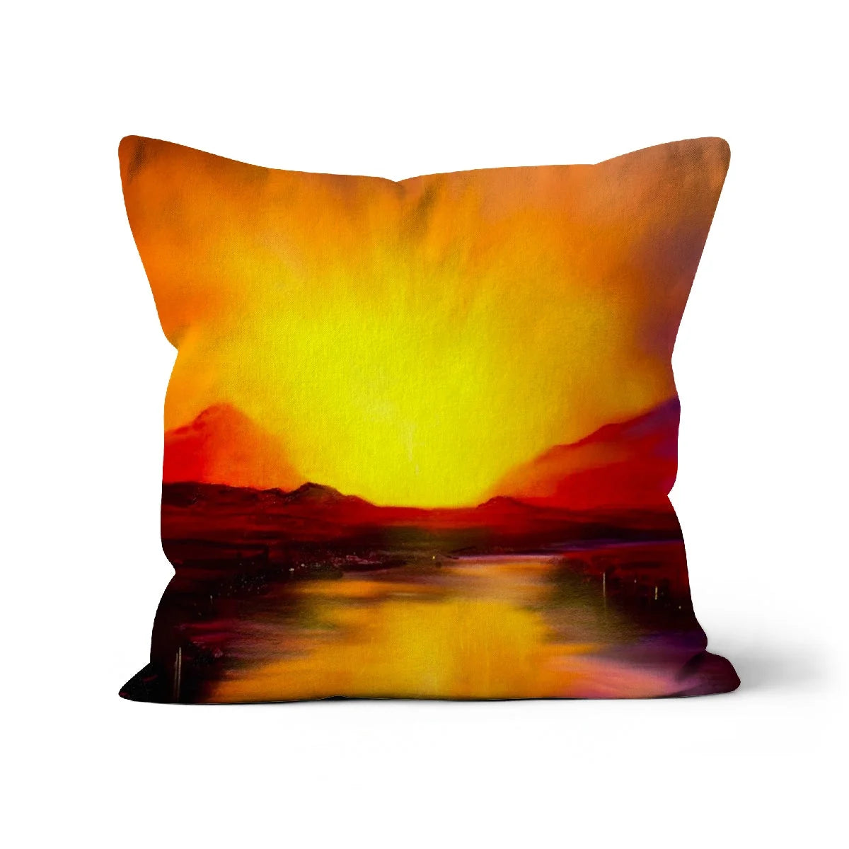 Skye Sunset Cushion - Art Gallery Scotland Worldwide Shipping Scottish Landscape Paintings and Prints