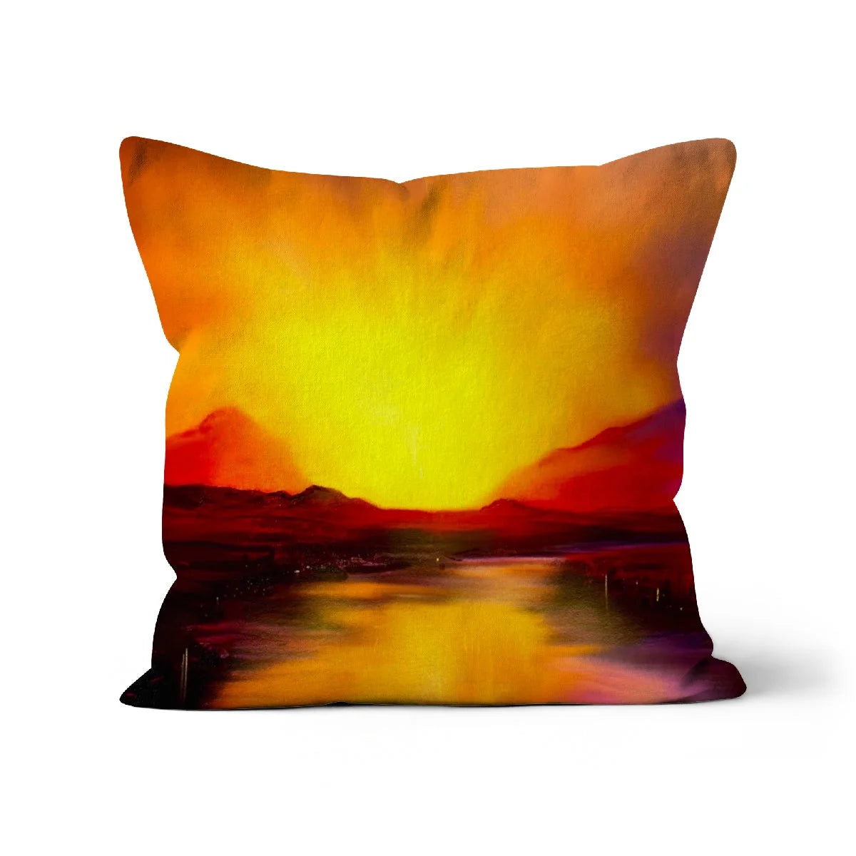 Skye Sunset Cushion - Art Gallery Scotland Worldwide Shipping Scottish Landscape Paintings and Prints