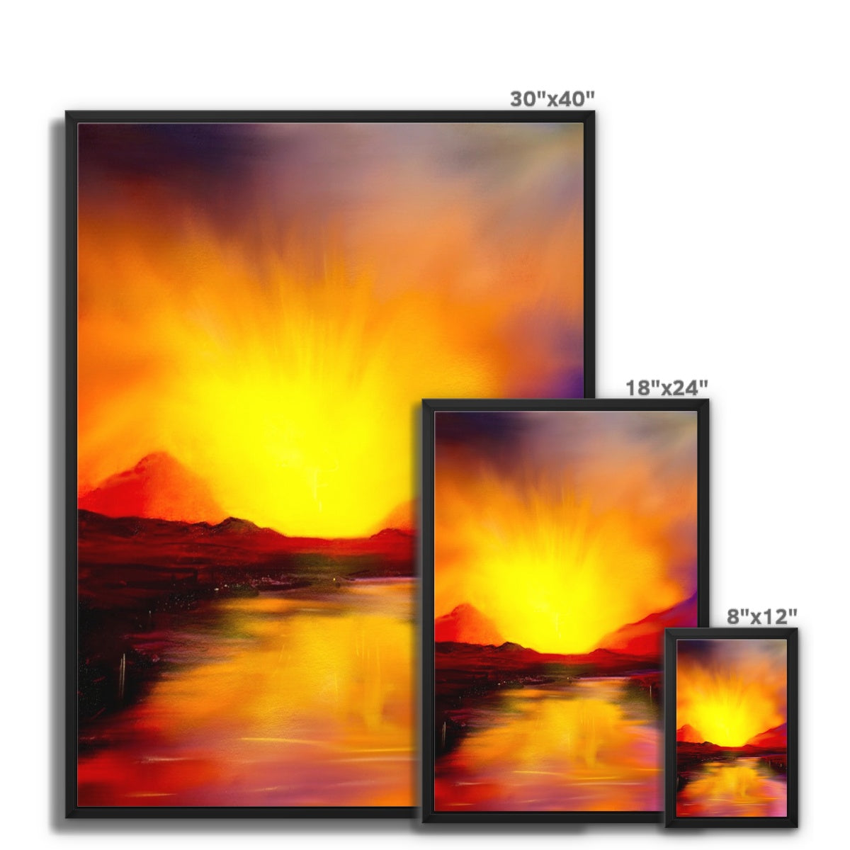 Skye Sunset Framed Canvas.
