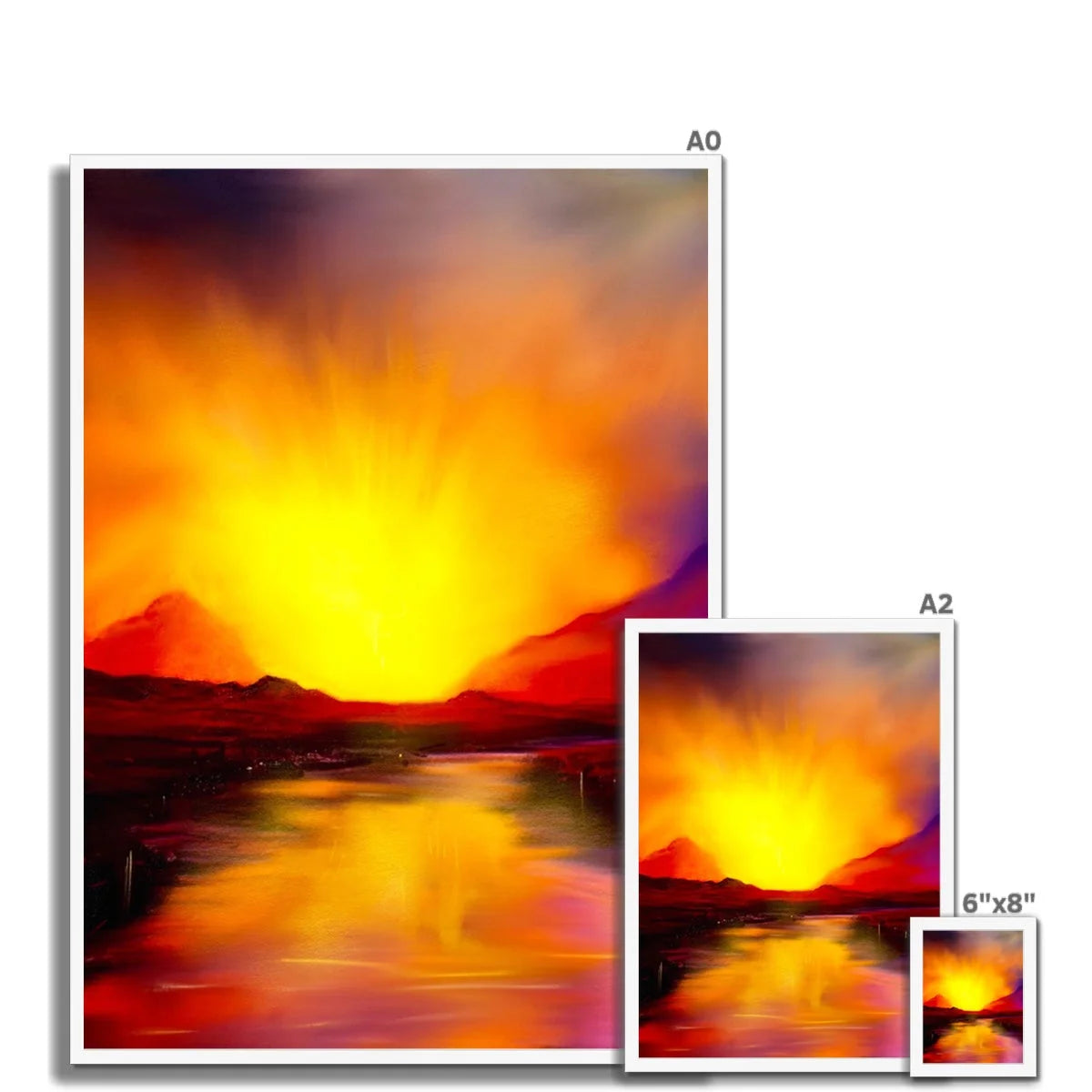 Skye Sunset Framed Print - Art Gallery Scotland Worldwide Shipping Scottish Landscape Paintings and Prints by Artist Hunter