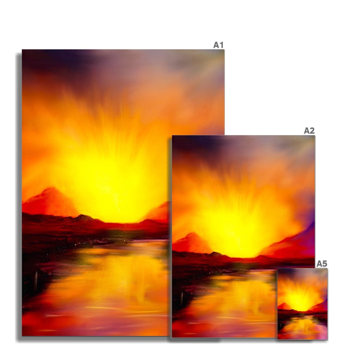 Skye Sunset Painting | Signed Art Prints From Scotland | By Scottish Artist Hunter