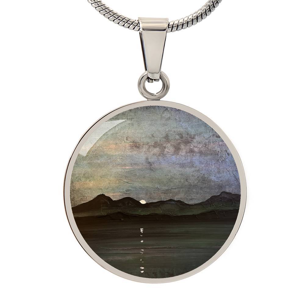 Sleeping Warrior Arran Moonlight | Scottish Art Jewelry | Luxury Designer Necklace