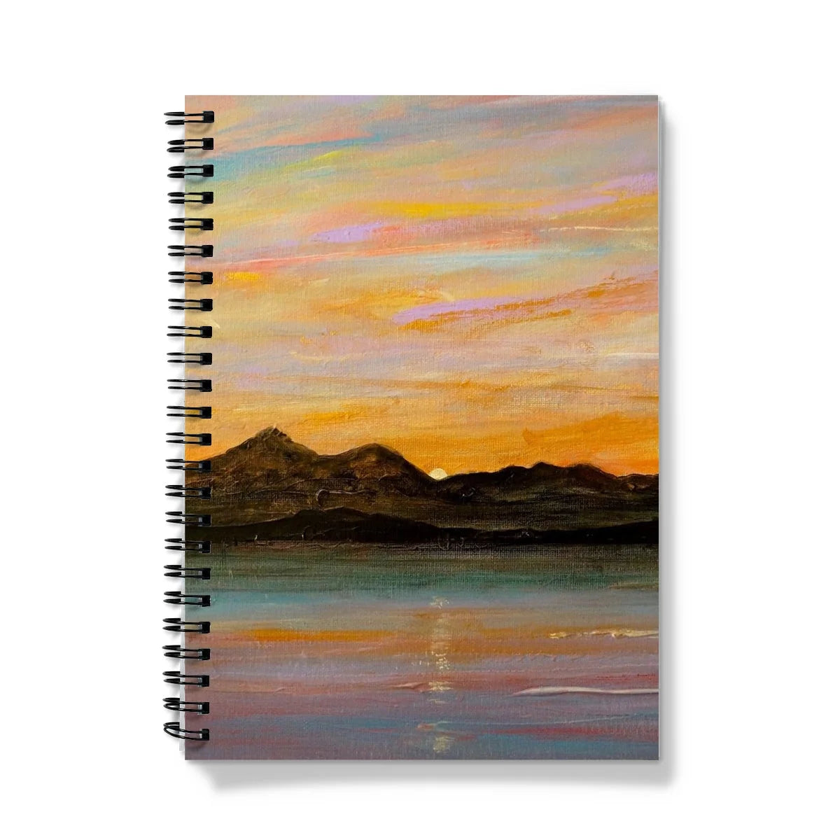 The Sleeping Warrior Arran Notebook - Art Gallery Scotland Worldwide Shipping Scottish Landscape by Artist Hunter Featuring Paintings