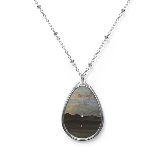 Sleeping Warrior Moonlight Arran Art Necklace | Scottish Art Gifts