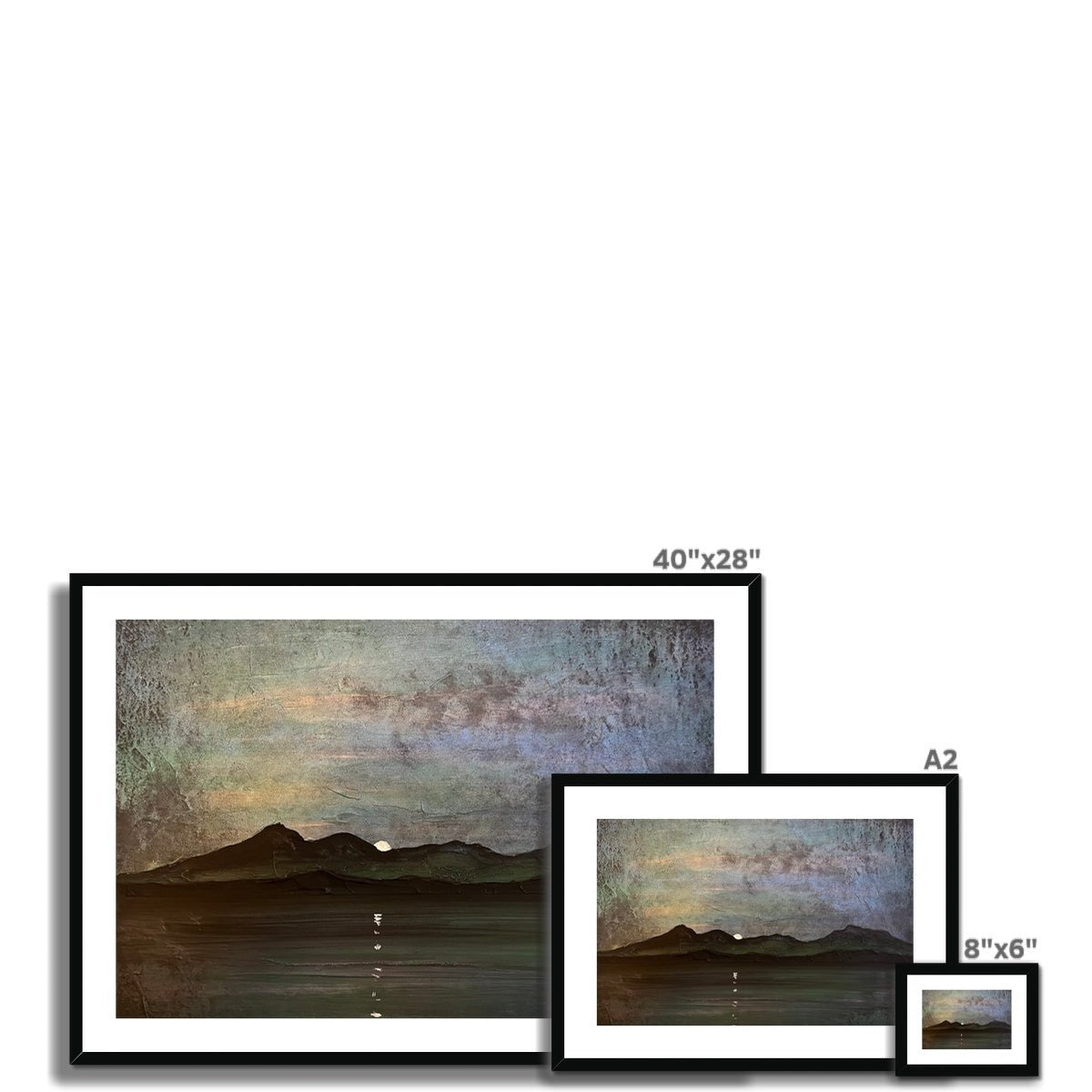 Sleeping Warrior Moonlight Arran Painting | Framed & Mounted Prints From Scotland