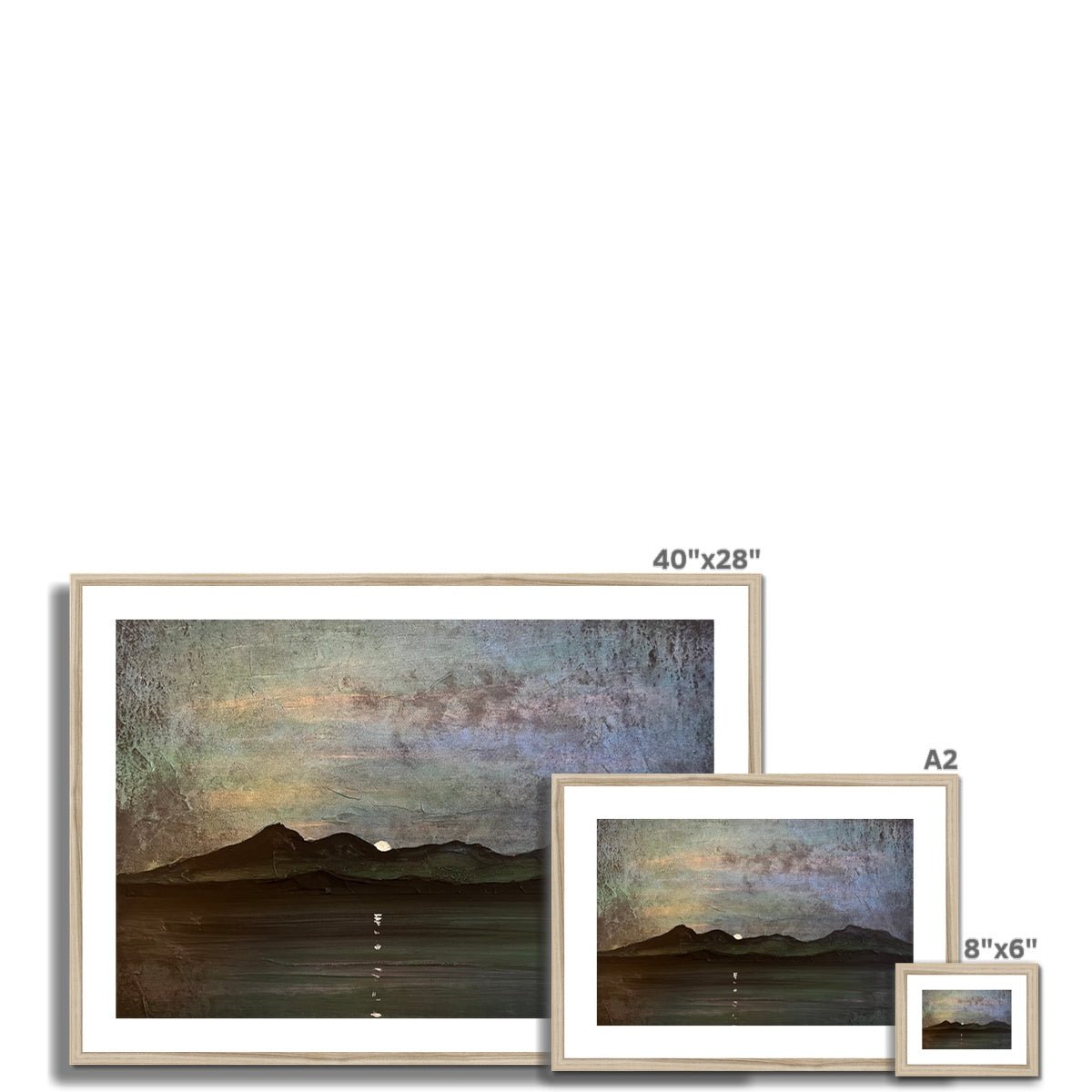 Sleeping Warrior Moonlight Arran Painting | Framed &amp; Mounted Prints From Scotland