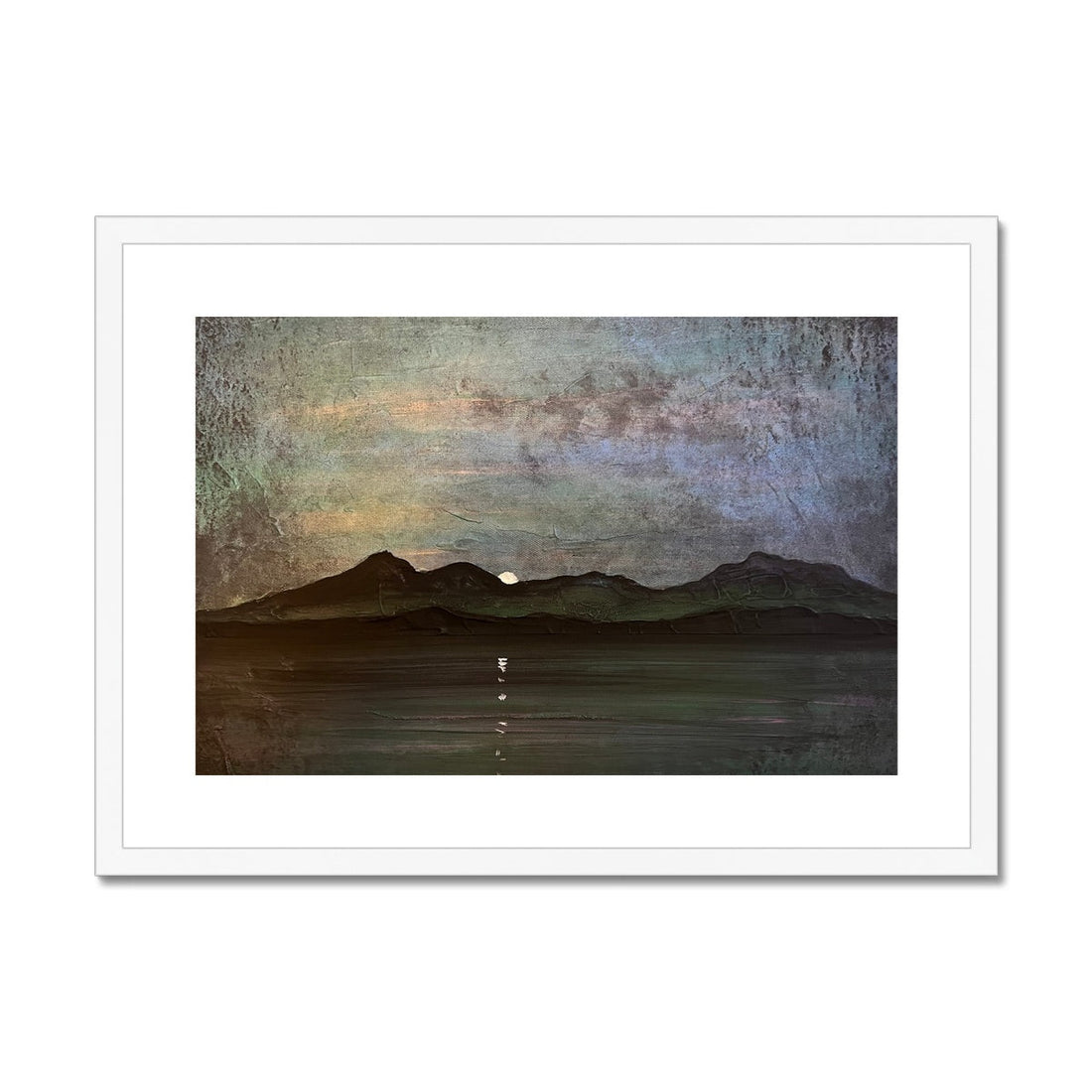 Sleeping Warrior Moonlight Arran Painting | Framed &amp; Mounted Prints From Scotland