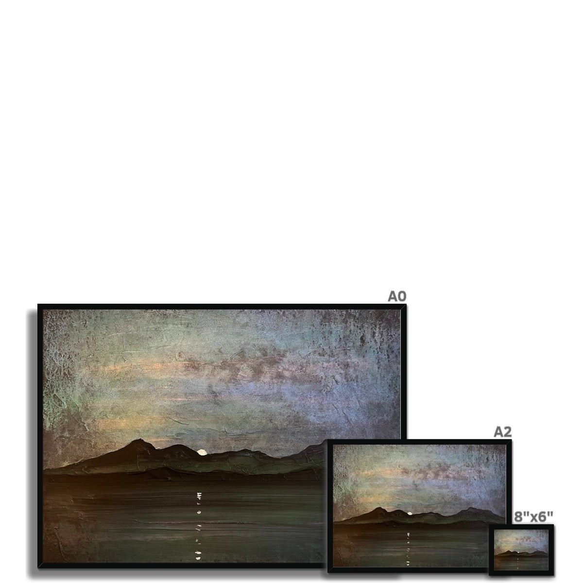 Sleeping Warrior Moonlight Arran Painting | Framed Prints From Scotland