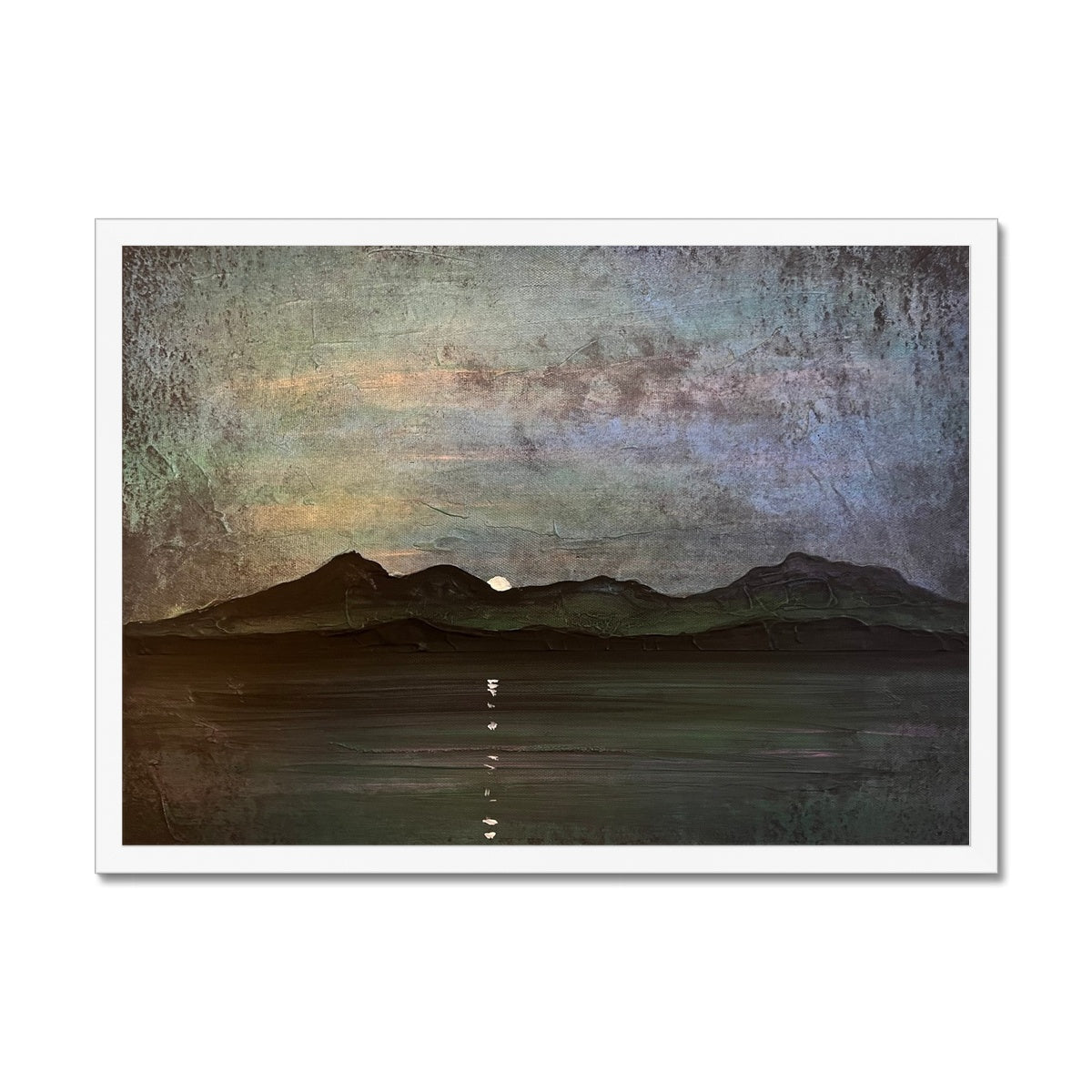 Sleeping Warrior Moonlight Arran Painting | Framed Prints From Scotland