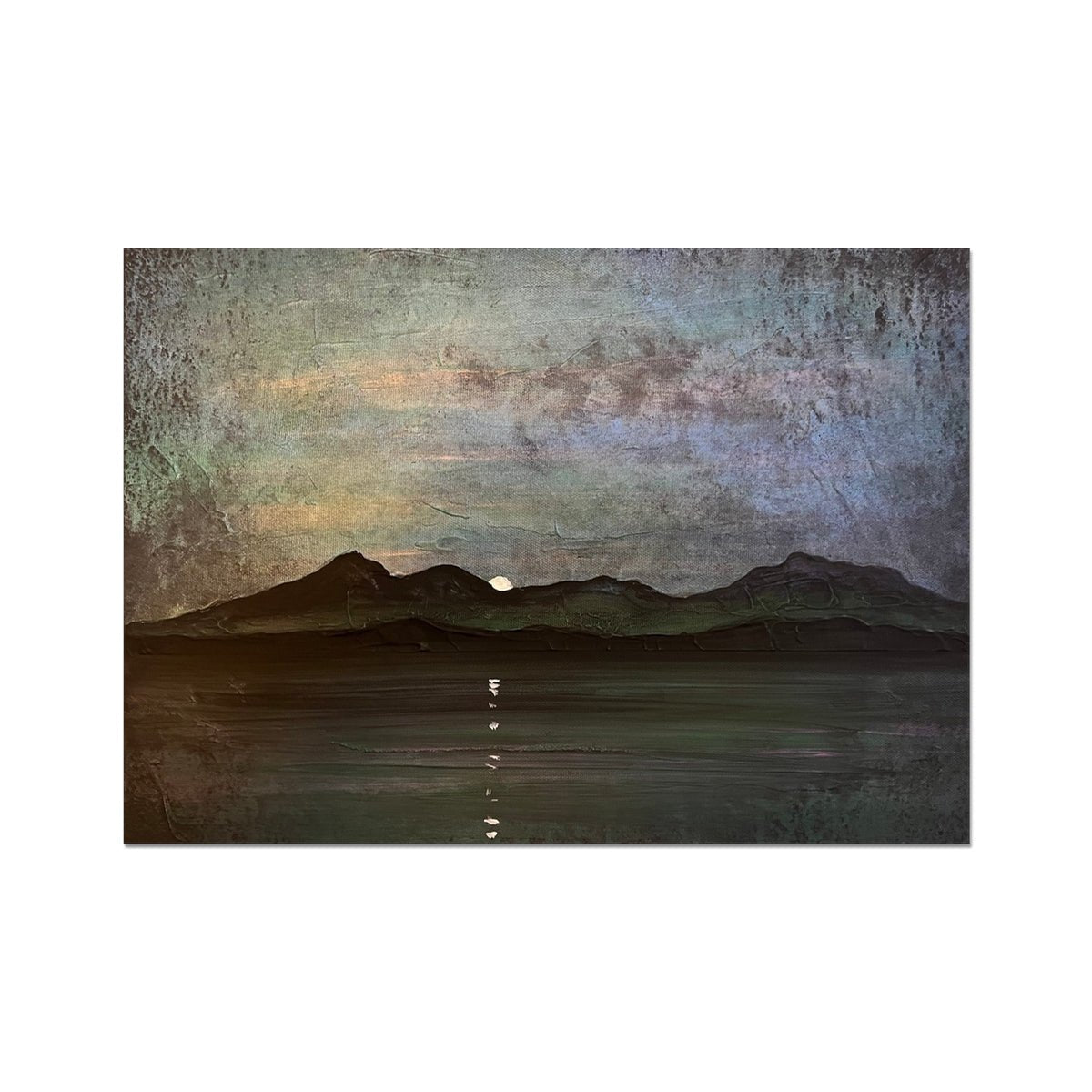 Sleeping Warrior Moonlight Arran Painting Scotland | Signed Scottish Fine Art Prints