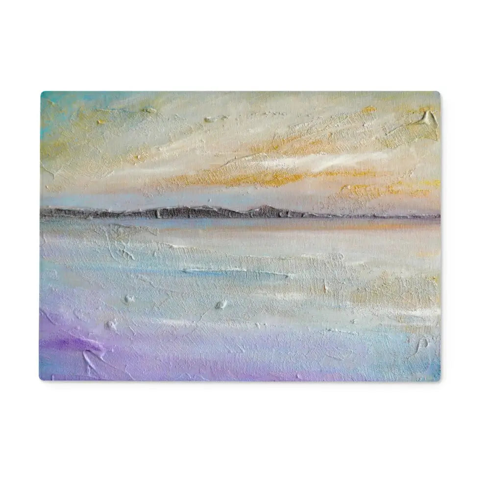 Sollas Beach North Uist Glass Chopping Board