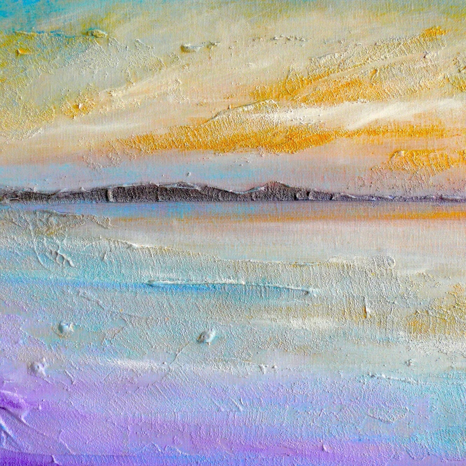 Sollas Beach North Uist | Scotland in your Pocket - Historic & Iconic Art Gallery Worldwide Shipping Textured Abstract Painting Scottish