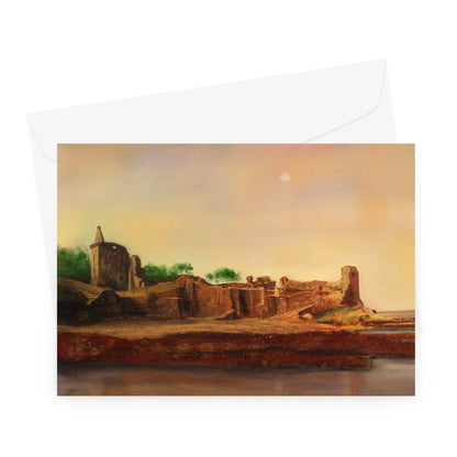 St Andrews Castle Scottish Art Gifts Greeting Card | Historic &amp; Iconic Scotland Art Gallery | Paintings, Prints, Homeware and Art Gifts From Scotland By Scottish Artist Kevin Hunter