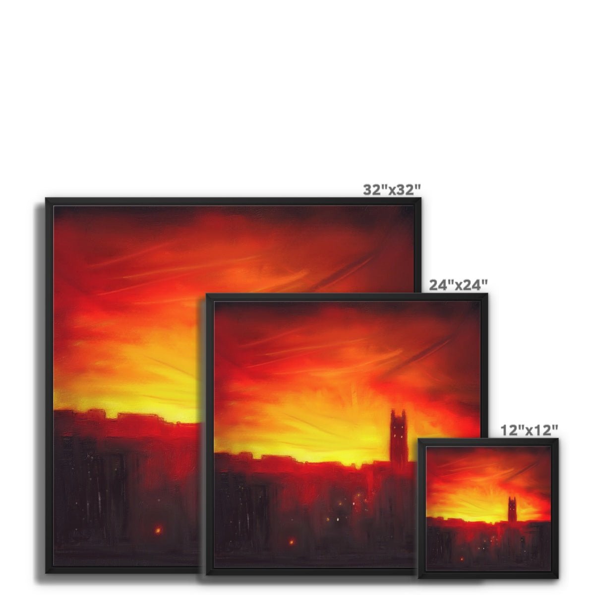 St Stephen's Church Sunset Painting | Framed Canvas From Scotland