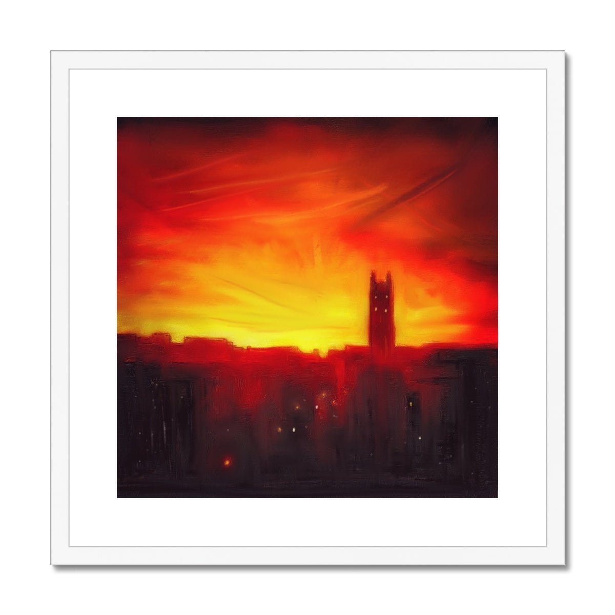 St Stephen's Church Sunset Painting | Framed & Mounted Prints From Scotland