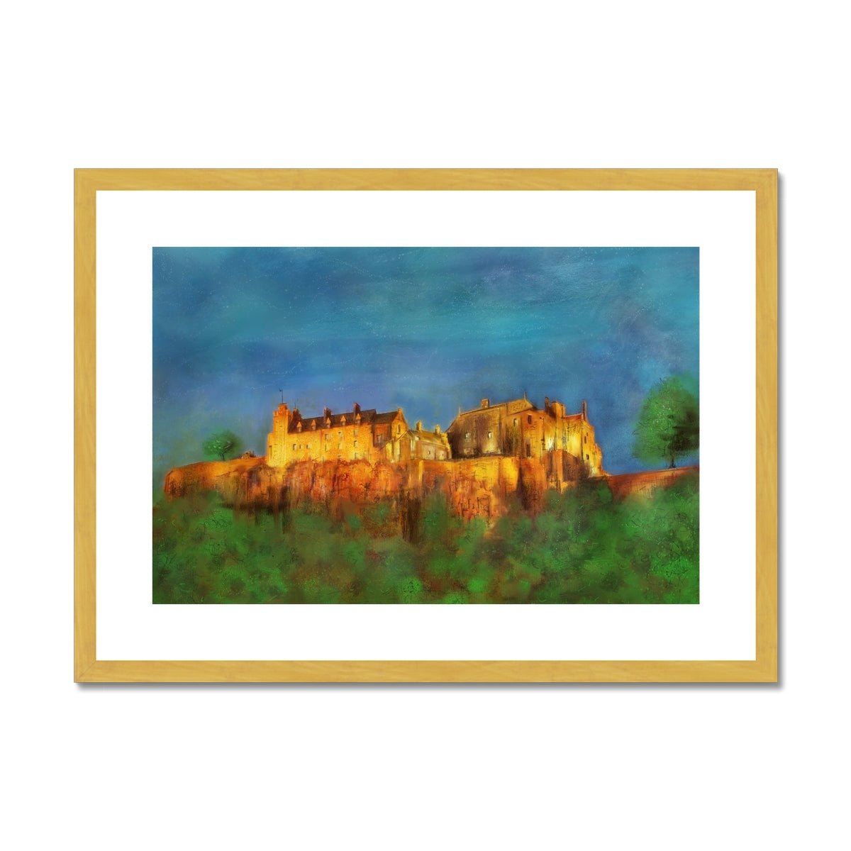 Stirling Castle Painting | Antique Framed & Mounted Prints From Scotland