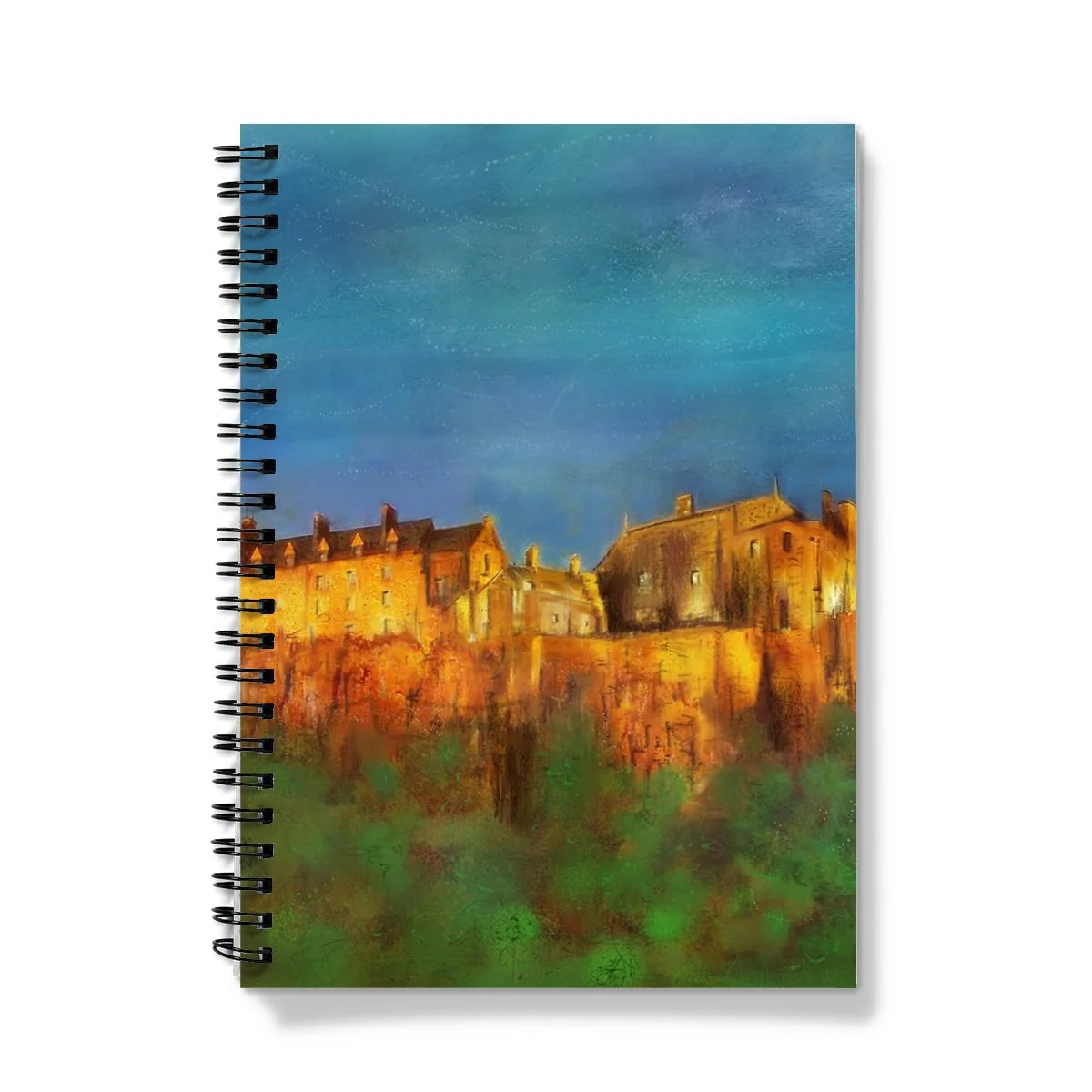 Stirling Castle Notebook - Historic & Iconic Art Gallery Scotland Worldwide Shipping Spiral-bound Notebook Oil Scottish Castles Paintings